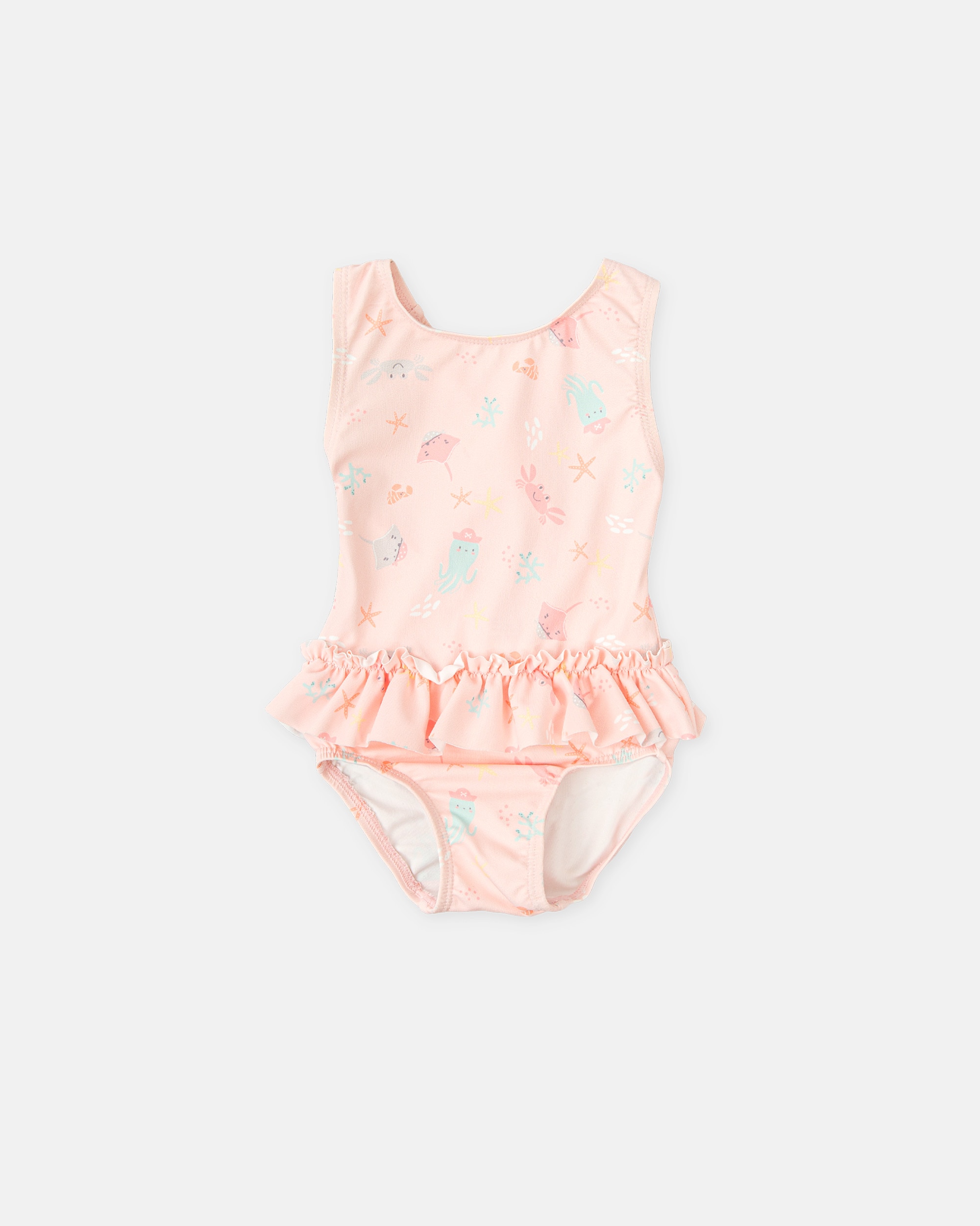 Bañador de niña con animales marinos
