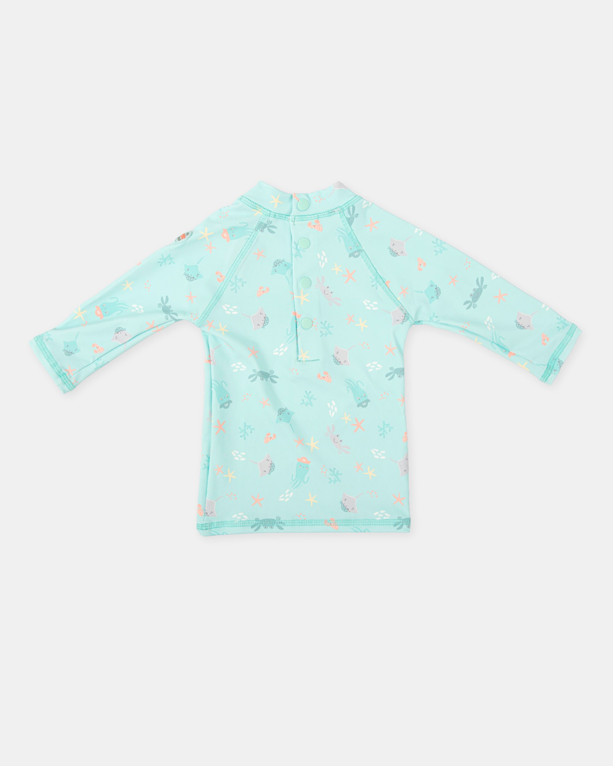 Camiseta de baño de bebé con animales marinos - Tutto Piccolo - Verde Agua Verde Agua-4