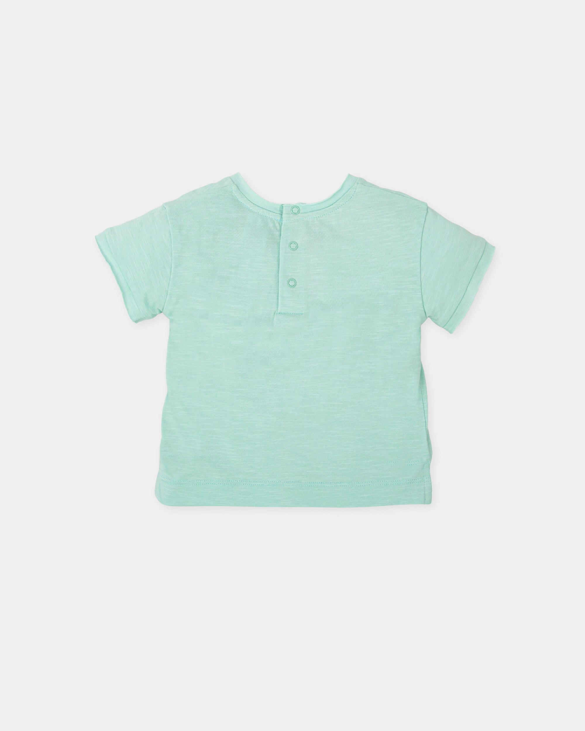 Camiseta de niño de algodón con animales marinos - Tutto Piccolo - Verde Verde-2