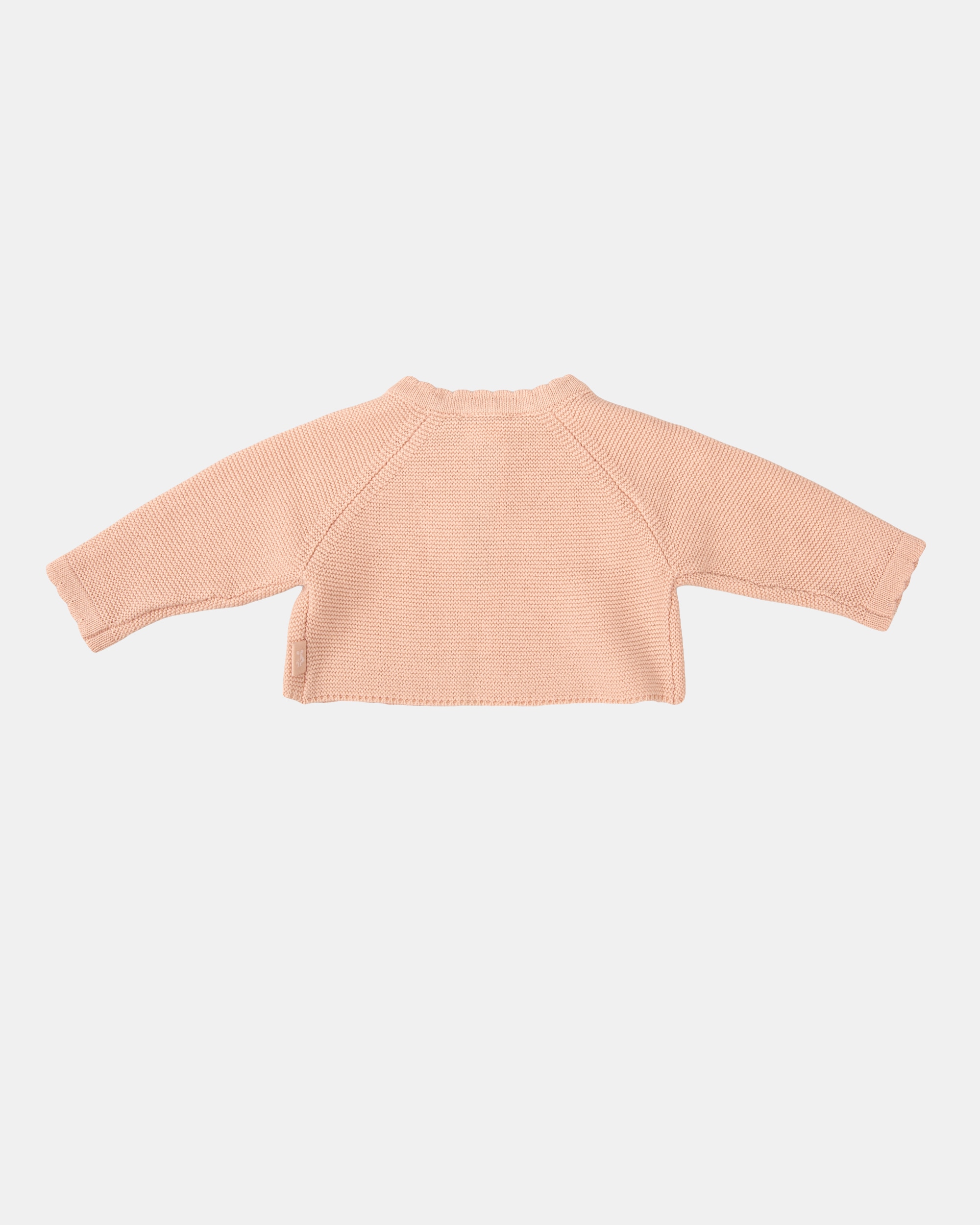 Chaqueta tricot de niña de algodón - Tutto Piccolo - Beige Beige-3