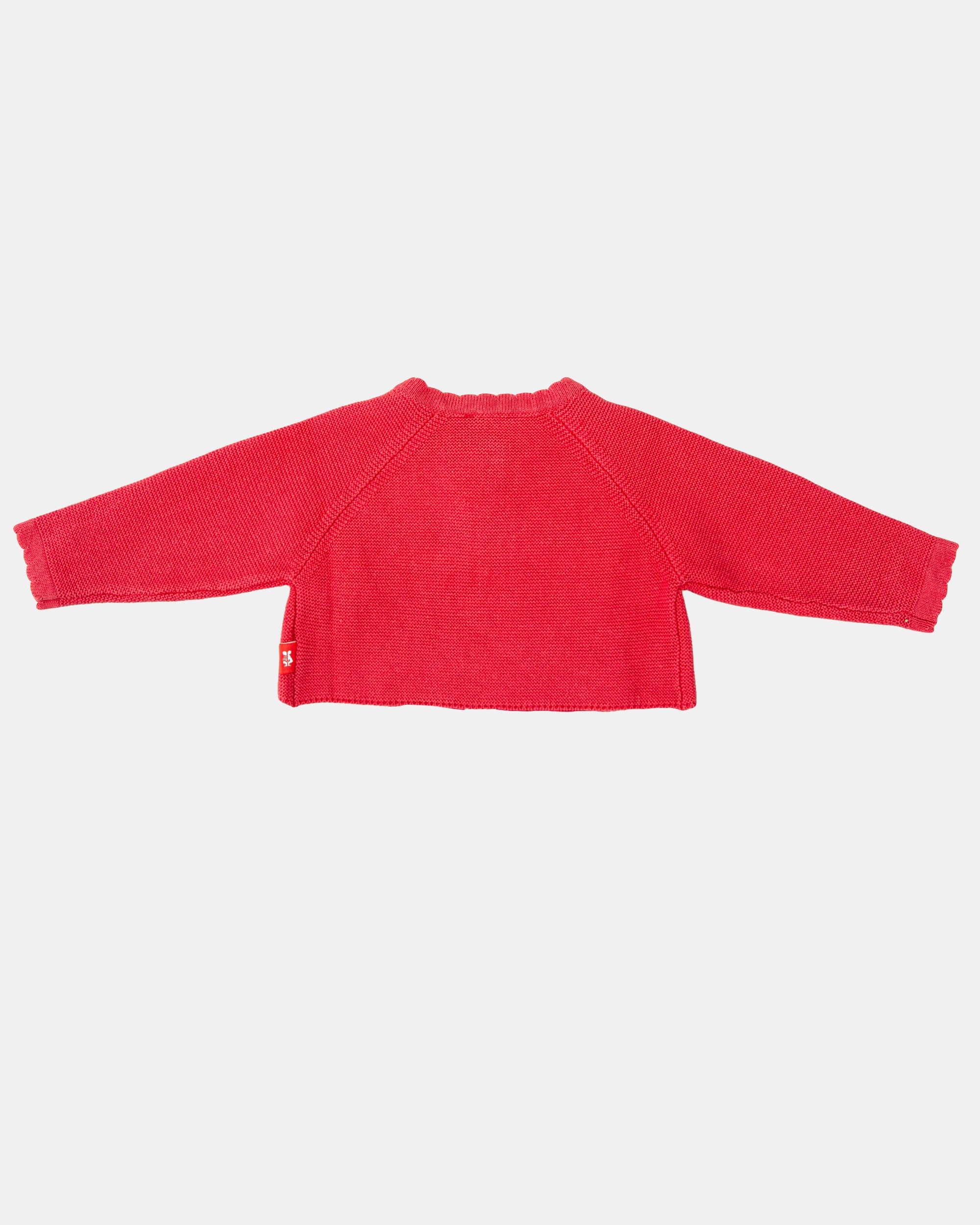 Chaqueta tricot de niña de algodón - Tutto Piccolo - Fucsia Fucsia-3