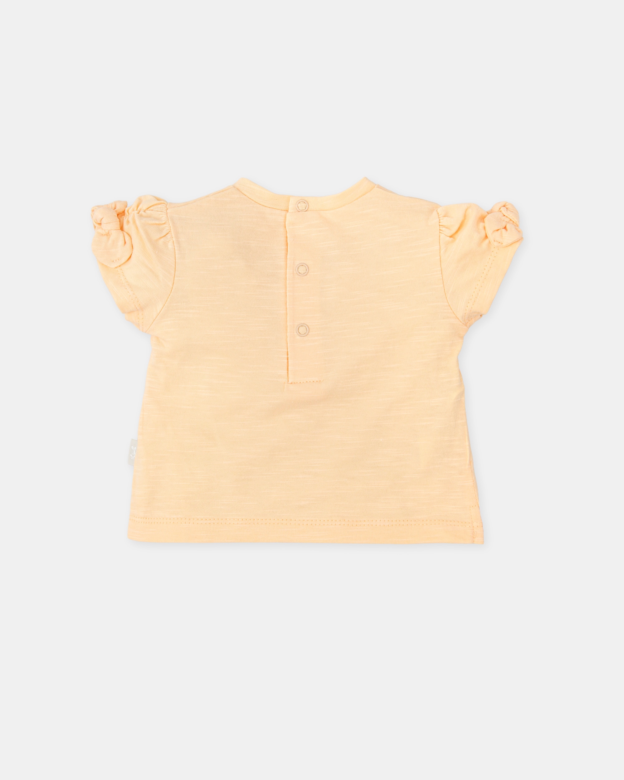 Camiseta de bebé niña de manga corta con pato - Tutto Piccolo - Mandarina Mandarina-3