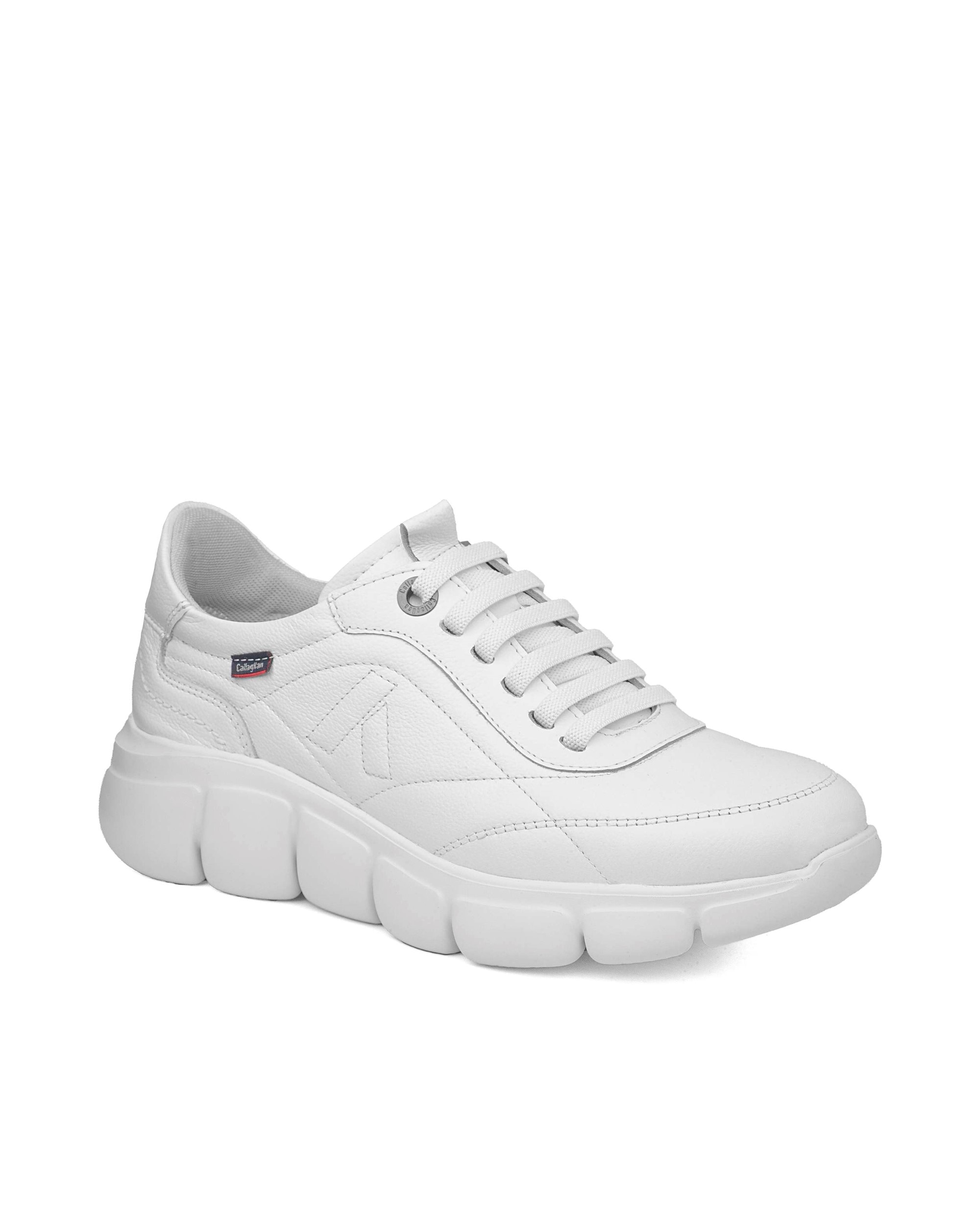 Zapatillas de mujer de piel Autocalzable Easy fit - Callaghan - Blanco Blanco-3