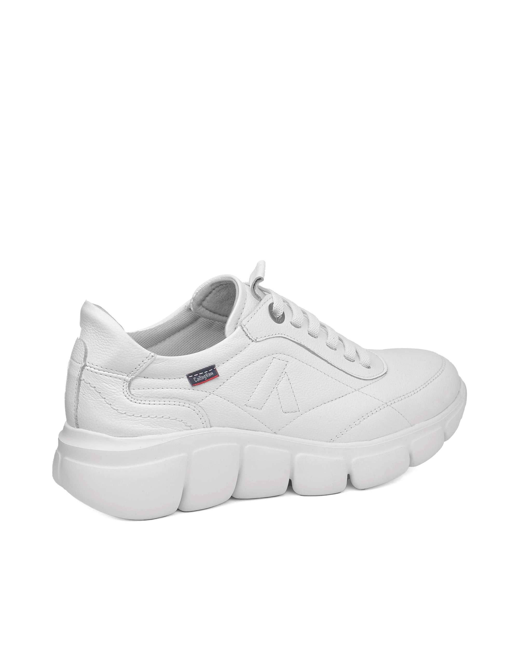 Zapatillas de mujer de piel Autocalzable Easy fit - Callaghan - Blanco Blanco-2
