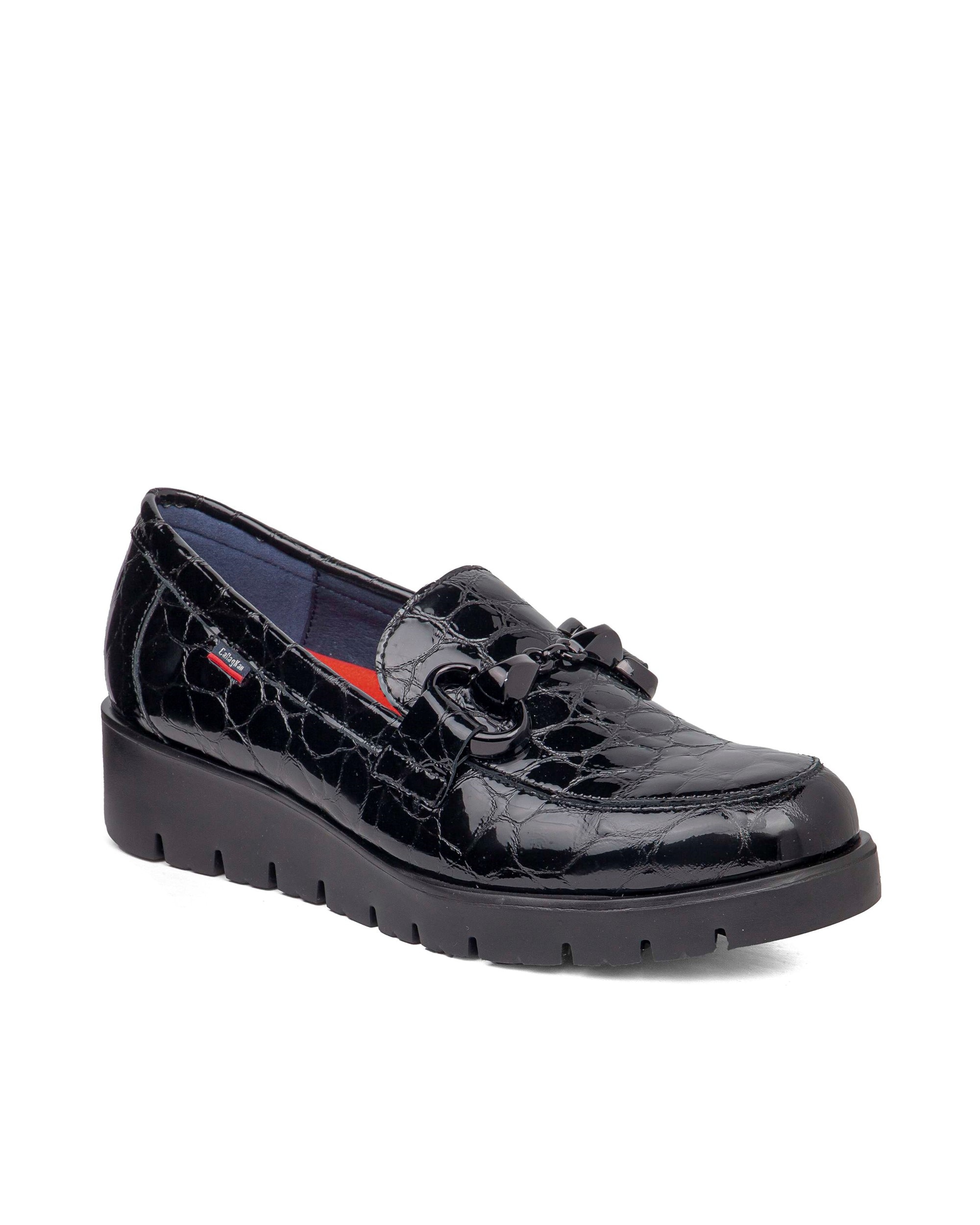 Mocasines de piel de mujer con sistema adaptación - Callaghan - Negro Negro-3