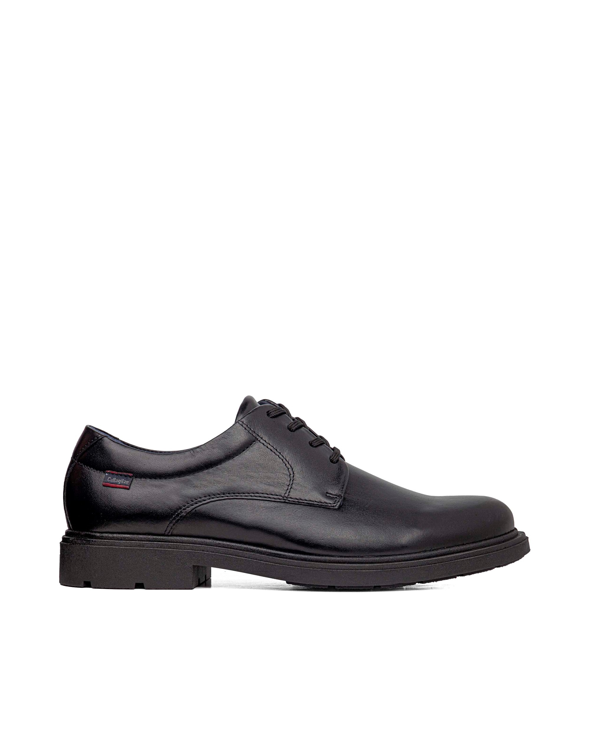 Imagen 1 de Zapato de piel de hombre con cordones con sistema adaptación Negro