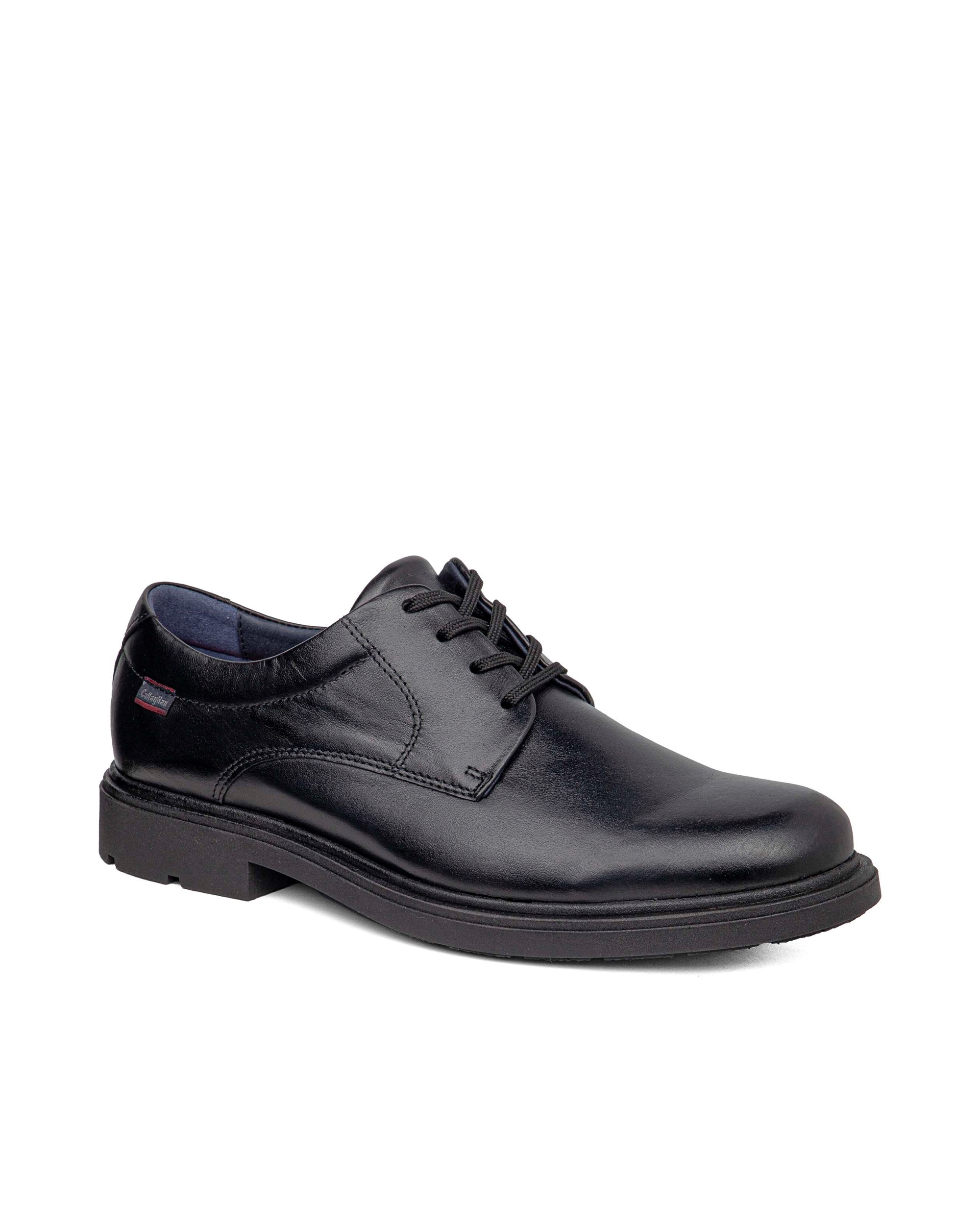 Zapato de piel de hombre con cordones con sistema adaptación - Callaghan - Negro Negro-3