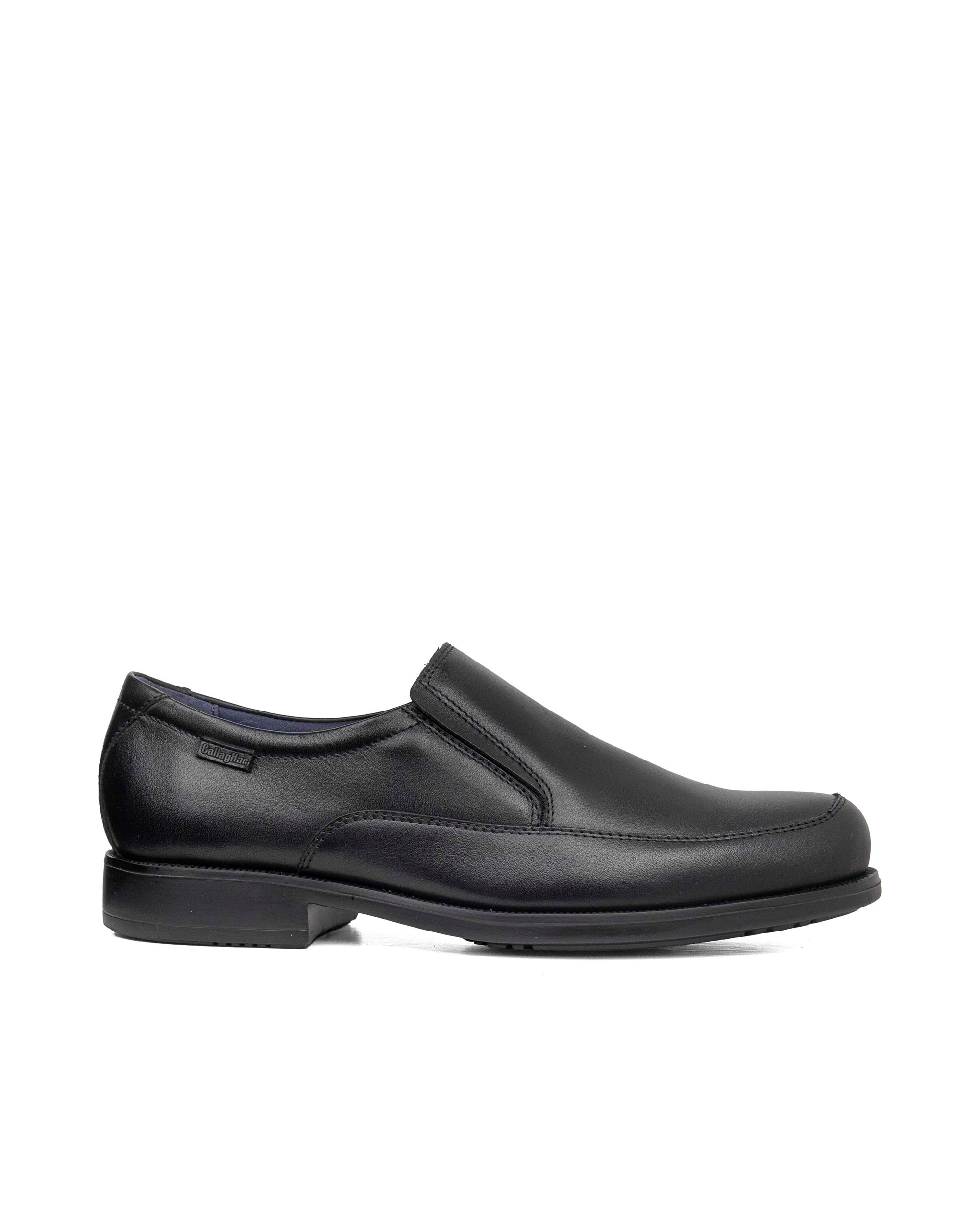 Imagen 1 de Zapato de piel de hombre con cordones con sistema adaptación Negro