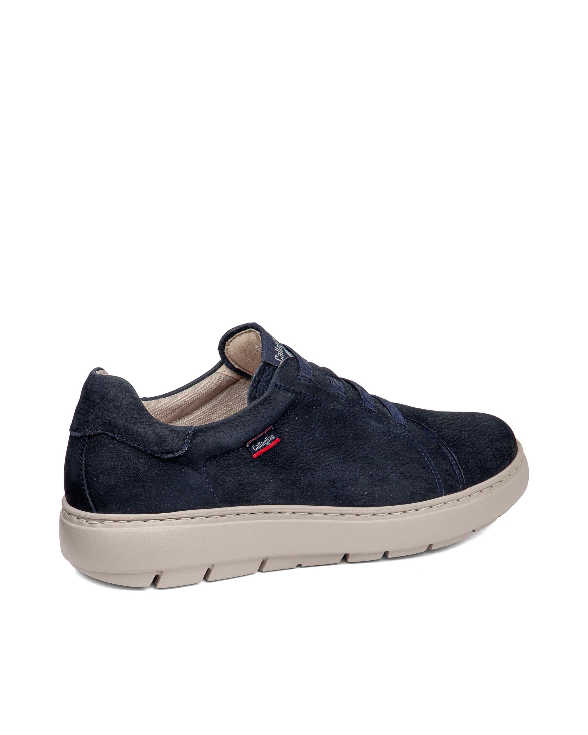 Zapatos de cordones elasticos de hombre de piel - Callaghan - Azul marino Azul marino-2