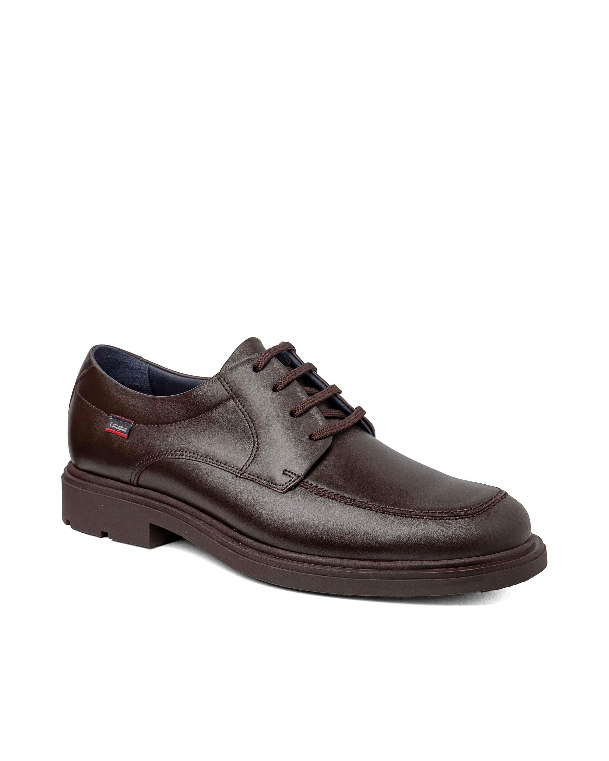 Zapato de piel de hombre con cordones con sistema adaptación - Callaghan - Marrón Marrón-3