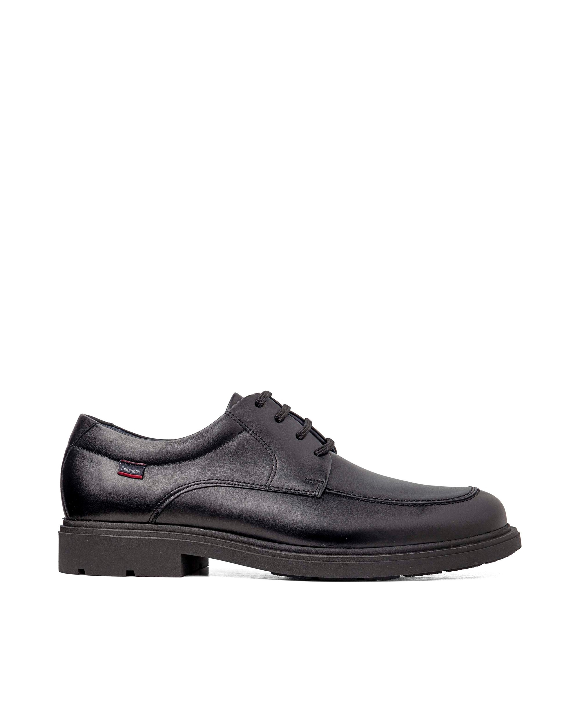 Imagen 1 de Zapato de piel de hombre con cordones con sistema adaptación - Callaghan - Negro Negro