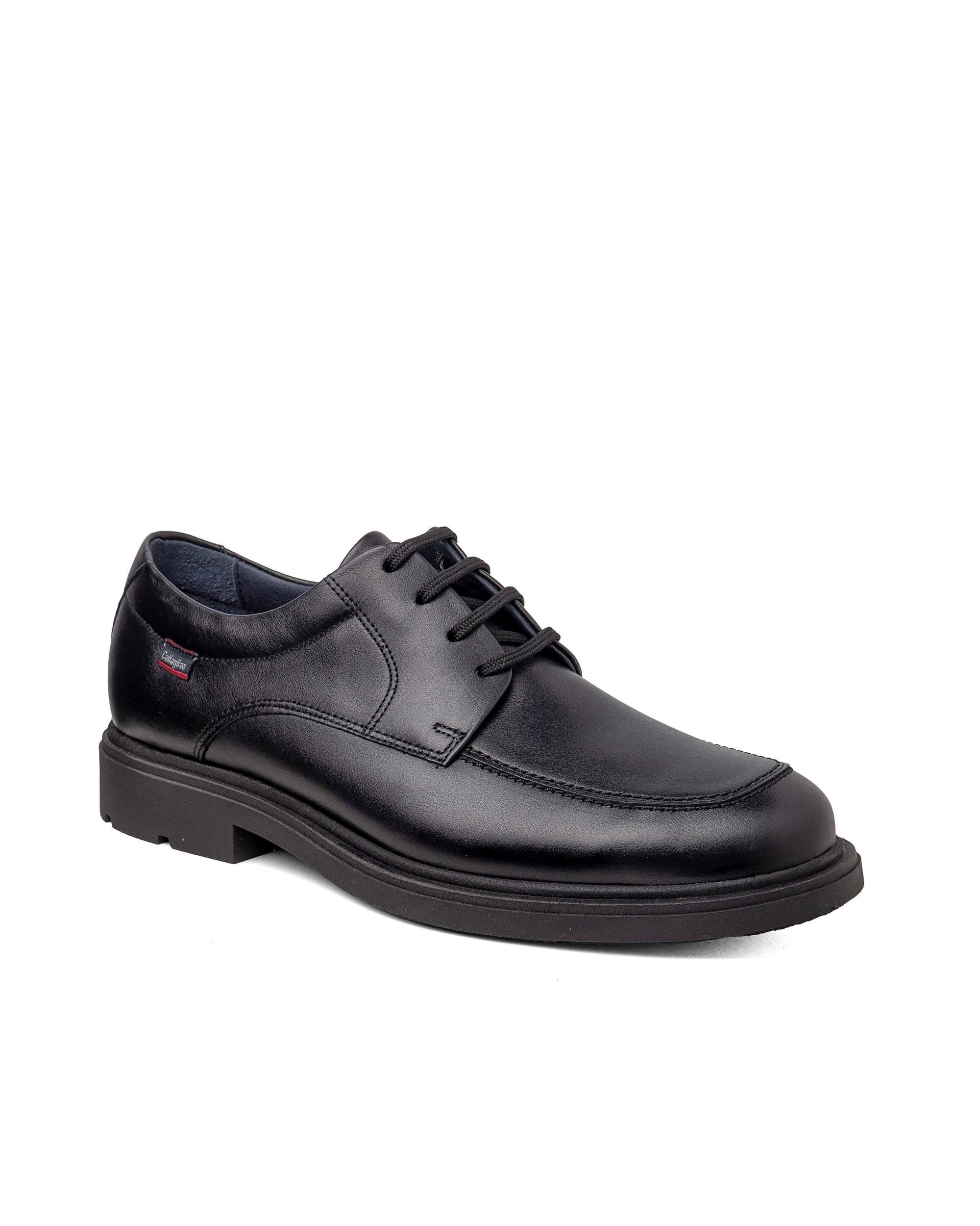 Imagen 3 de Zapato de piel de hombre con cordones con sistema adaptación - Callaghan - Negro Negro
