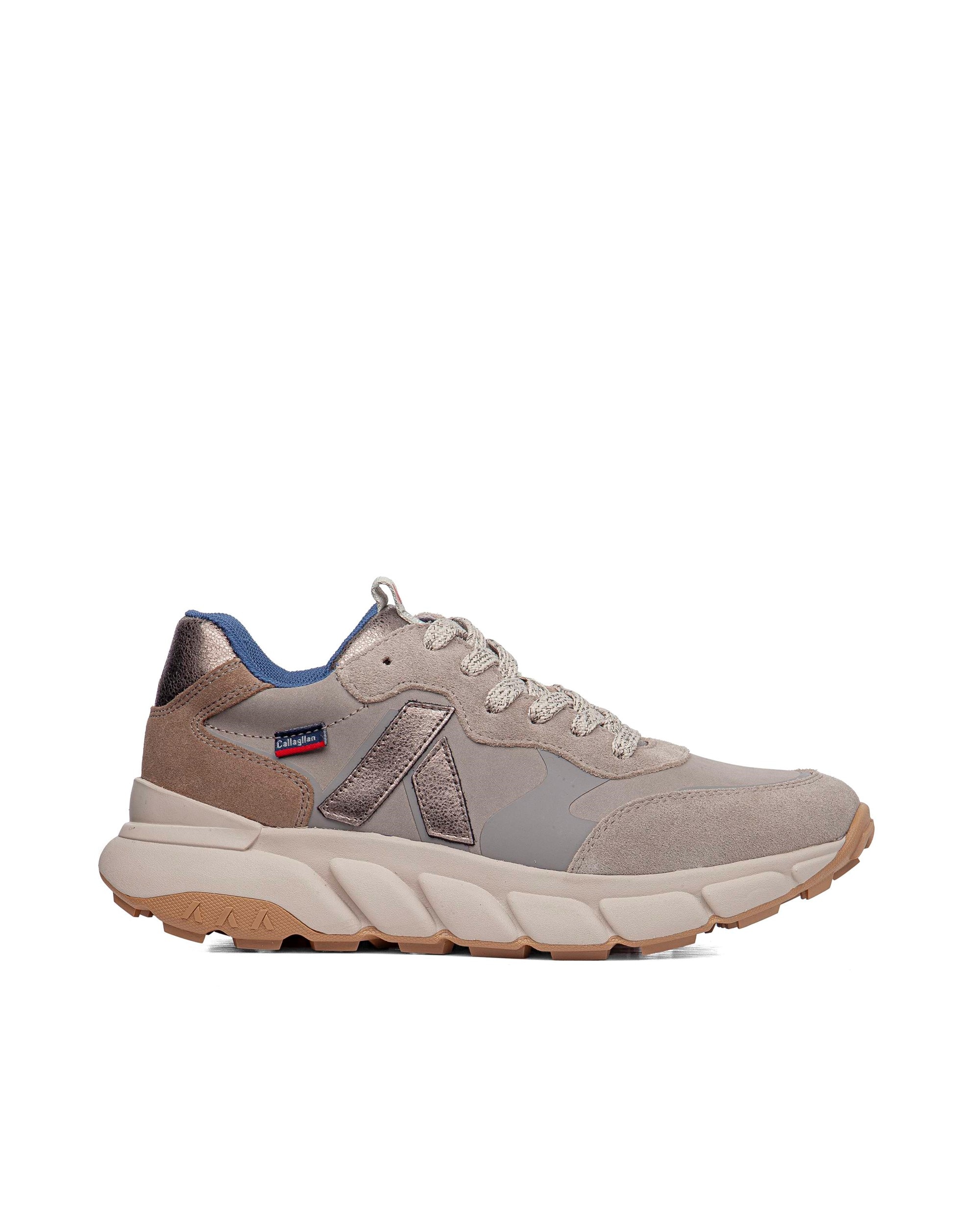 Imagen 1 de Zapatillas de serraje de mujer con sistema adaptación - Callaghan - Beige Beige
