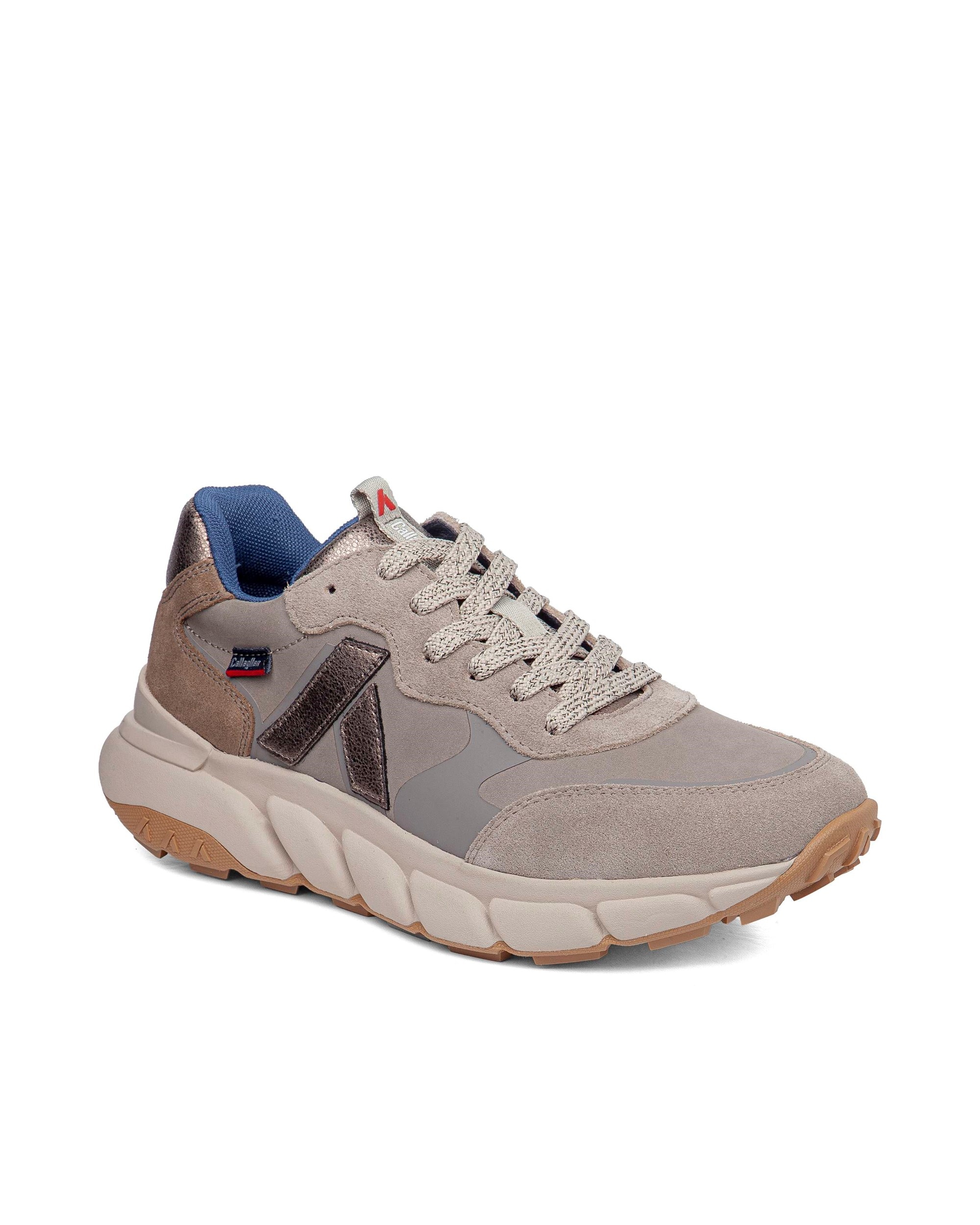 Imagen 3 de Zapatillas de serraje de mujer con sistema adaptación - Callaghan - Beige Beige