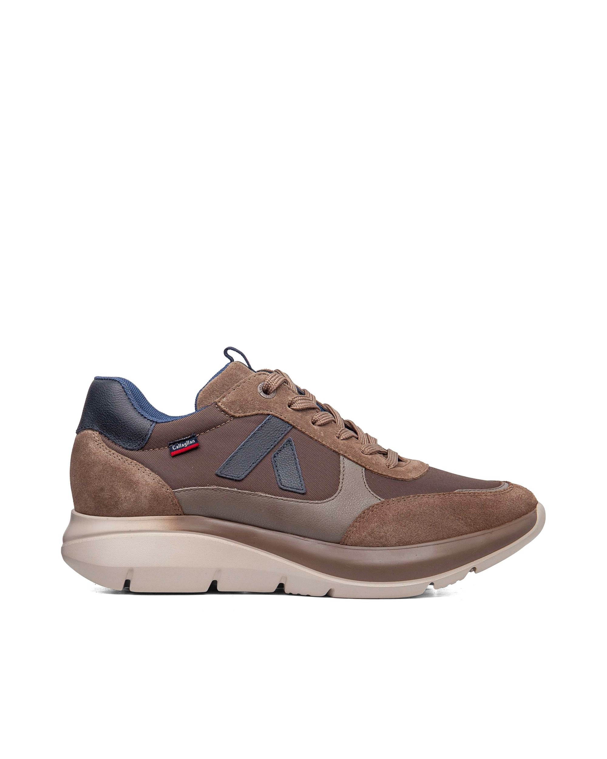 Zapatillas de piel de hombre algoritmo con sistema adaptación - Callaghan - Marrón Marrón-1