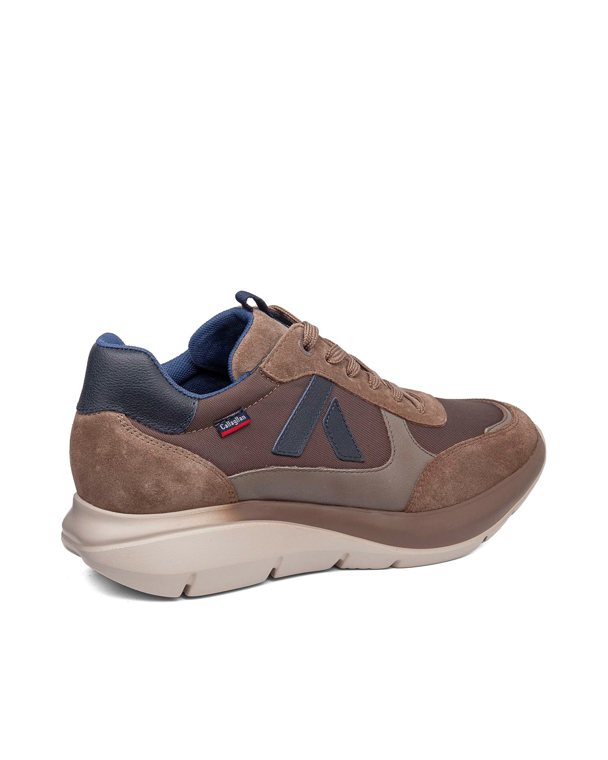 Zapatillas de piel de hombre algoritmo con sistema adaptación - Callaghan - Marrón Marrón-2
