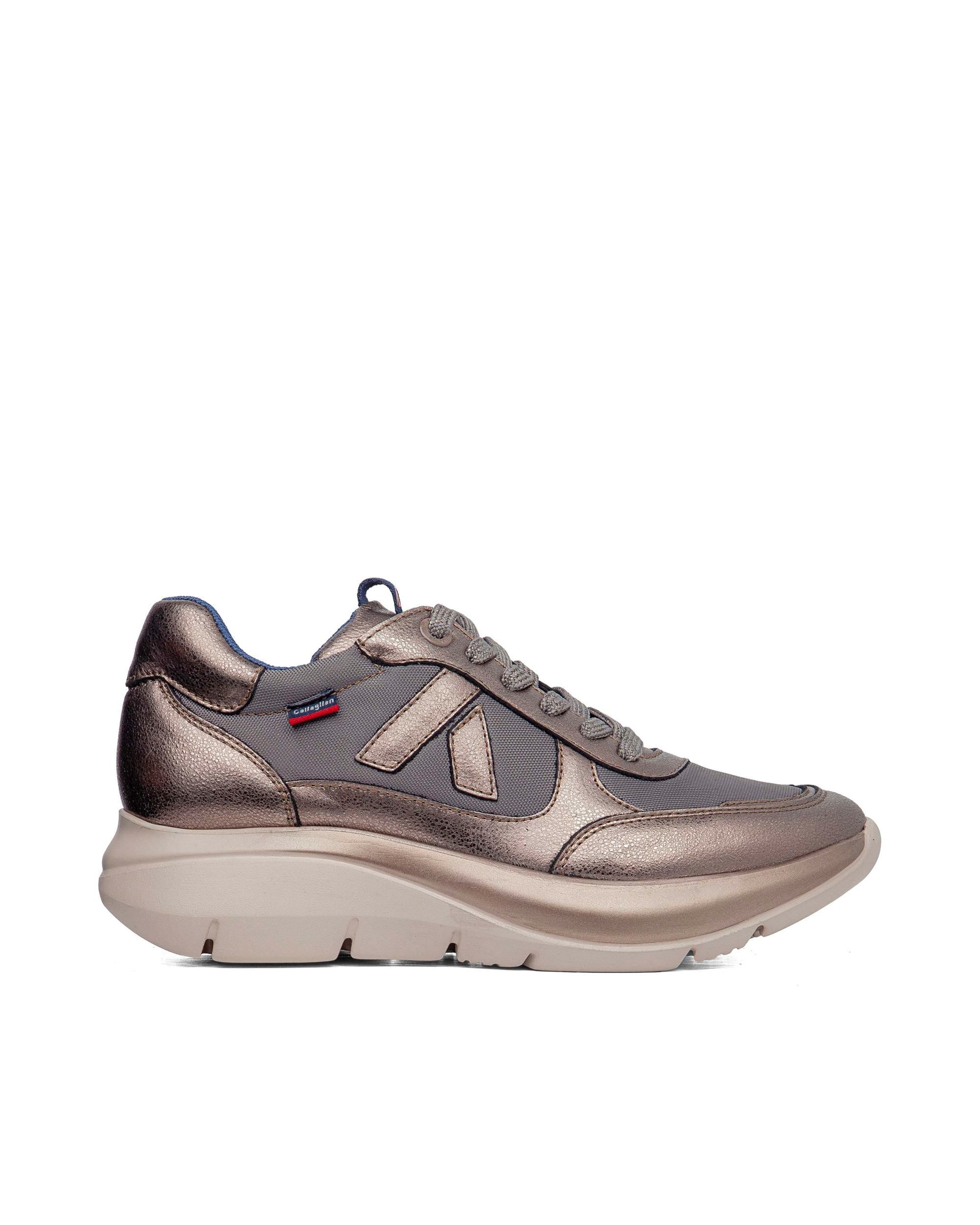 Zapatillas de serraje de mujer algoritmo con sistema adaptación - Callaghan - Beige Beige-1