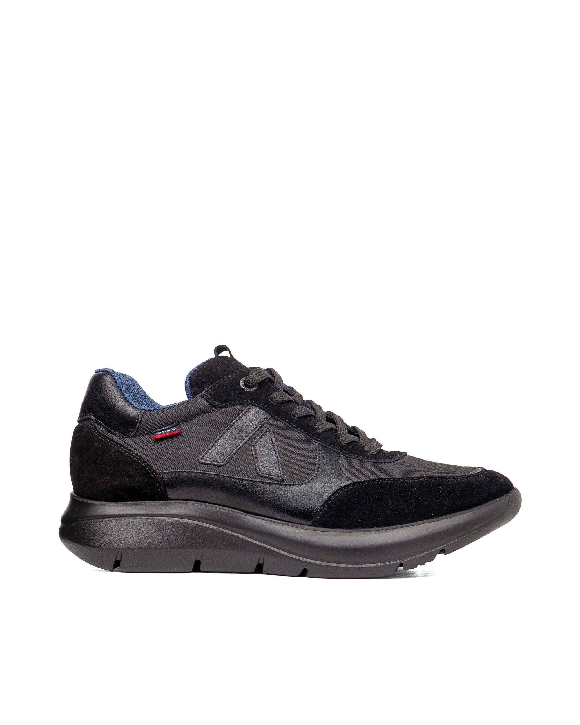 Imagen 0 de Zapatillas de piel de hombre algoritmo con sistema adaptación Negro