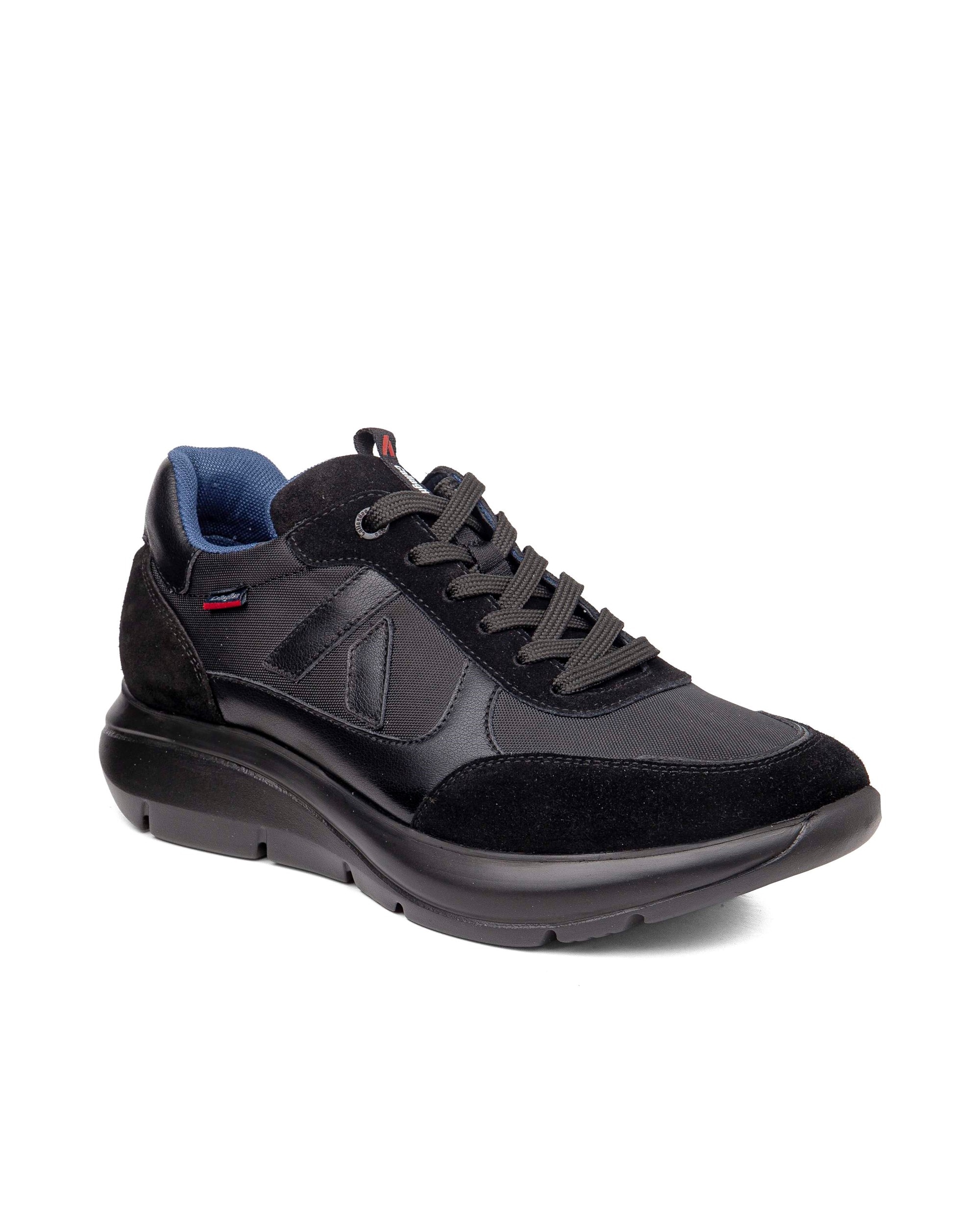 Zapatillas de piel de hombre algoritmo con sistema adaptación - Callaghan - Negro Negro-3