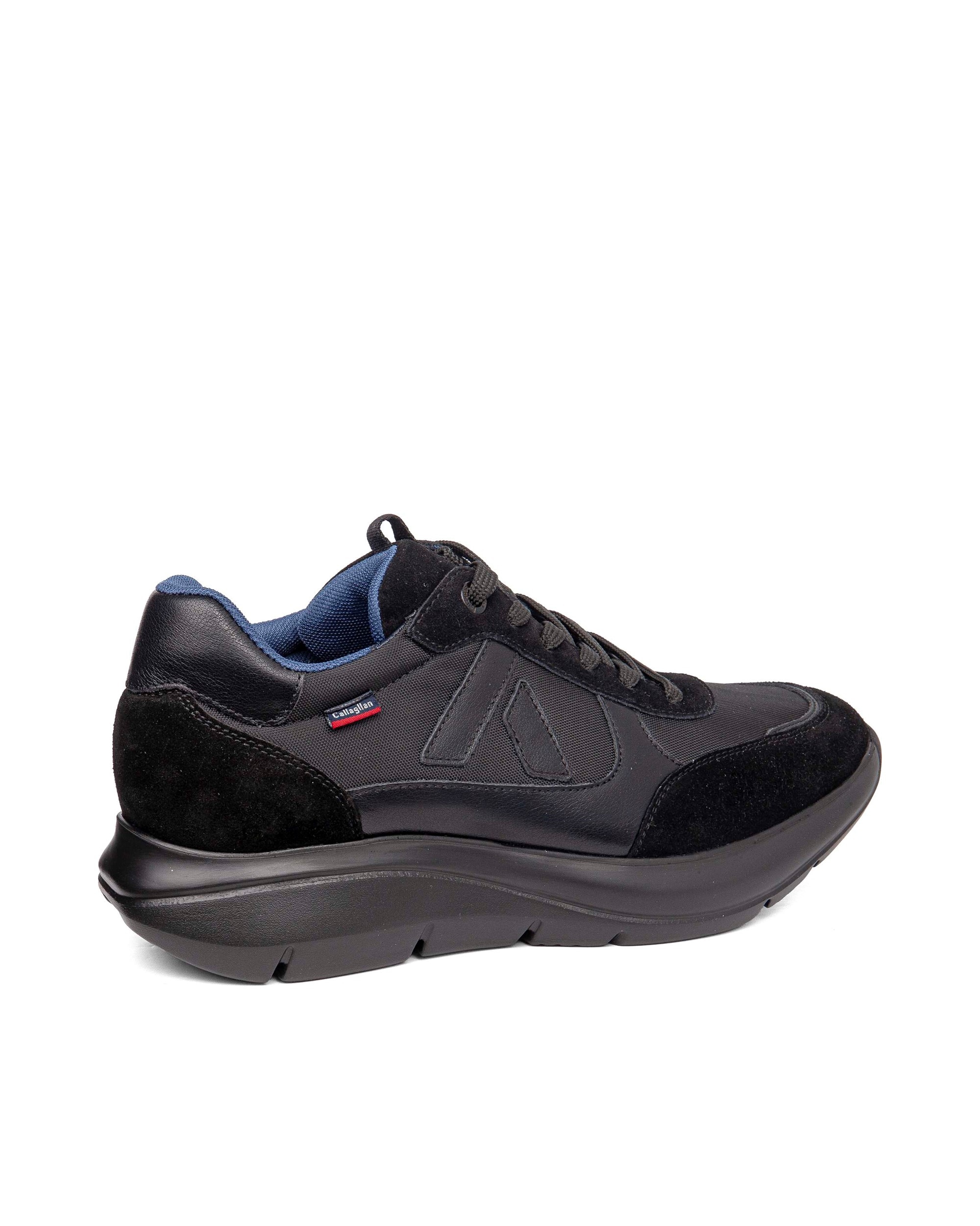 Zapatillas de piel de hombre algoritmo con sistema adaptación - Callaghan - Negro Negro-2