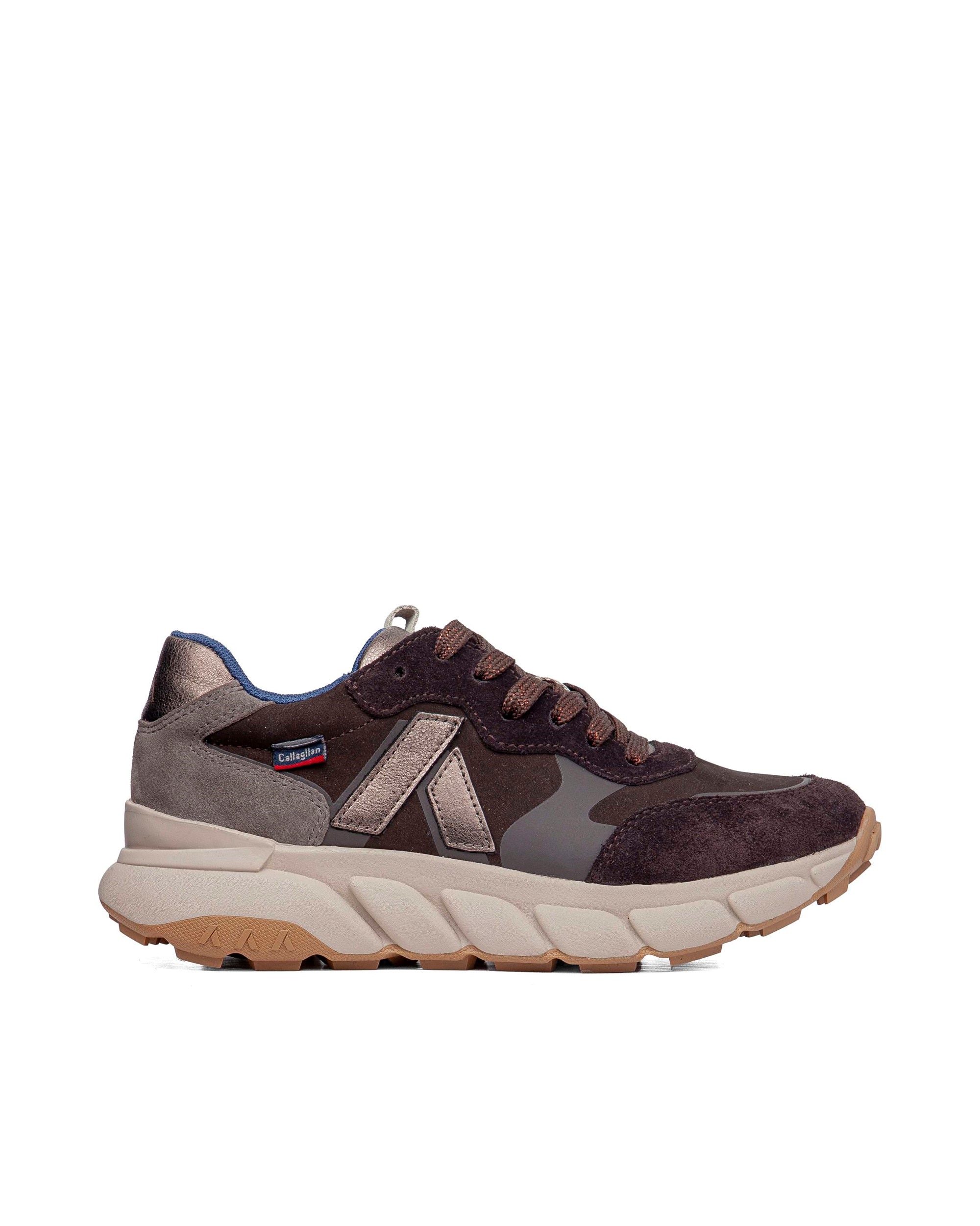 Imagen 0 de Zapatillas de serraje de mujer con sistema adaptación Marrón