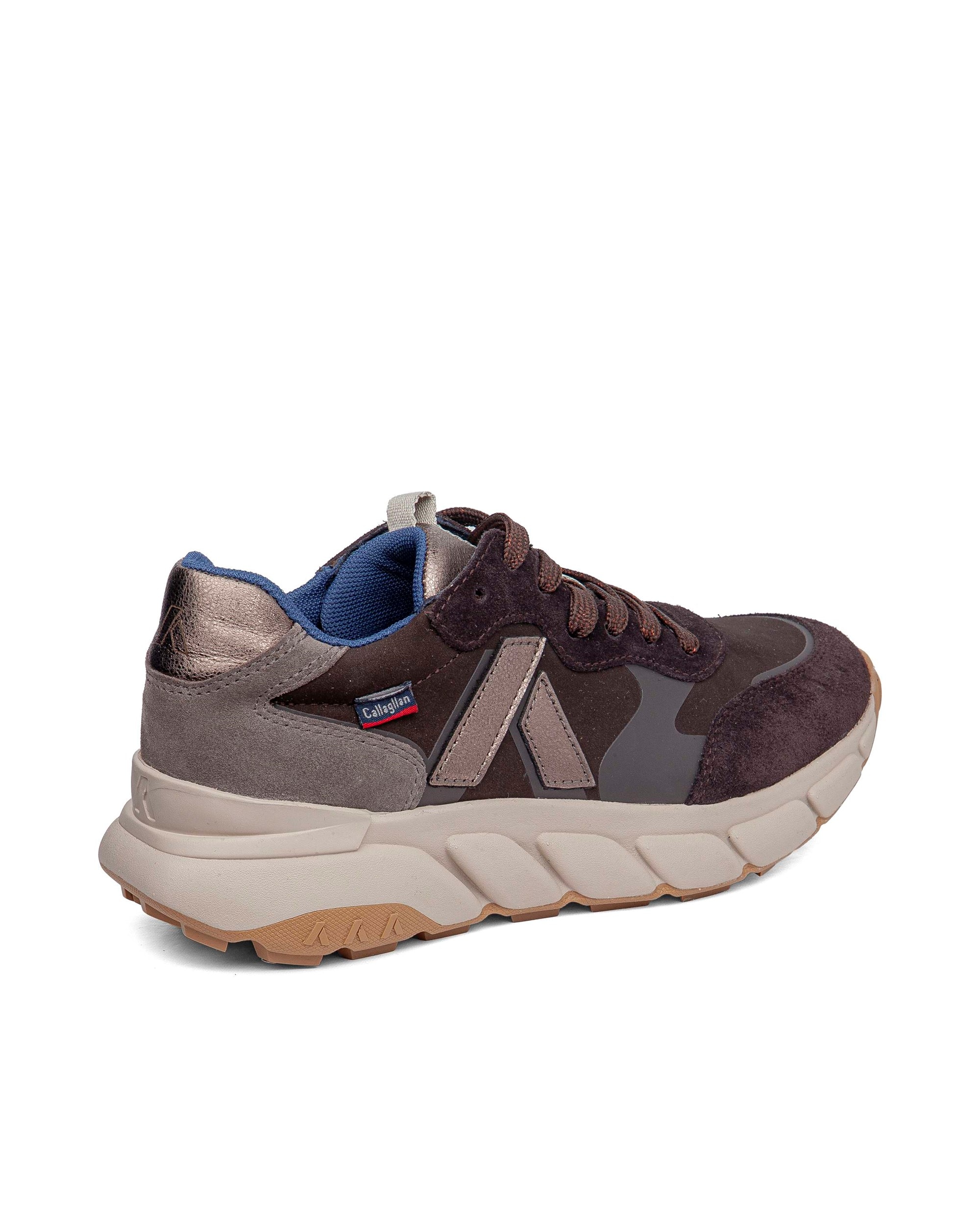 Zapatillas de serraje de mujer con sistema adaptación - Callaghan - Marrón Marrón-2