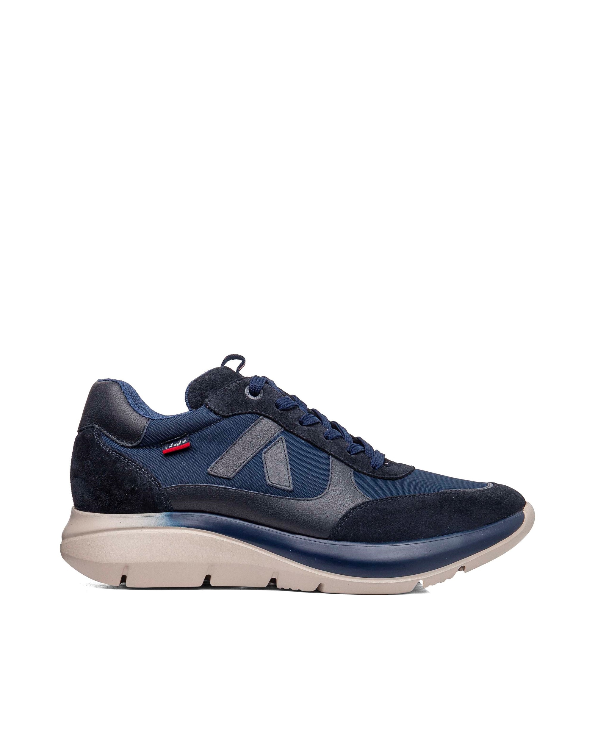 Zapatillas de piel de hombre algoritmo con sistema adaptación - Callaghan - Azul Azul-1