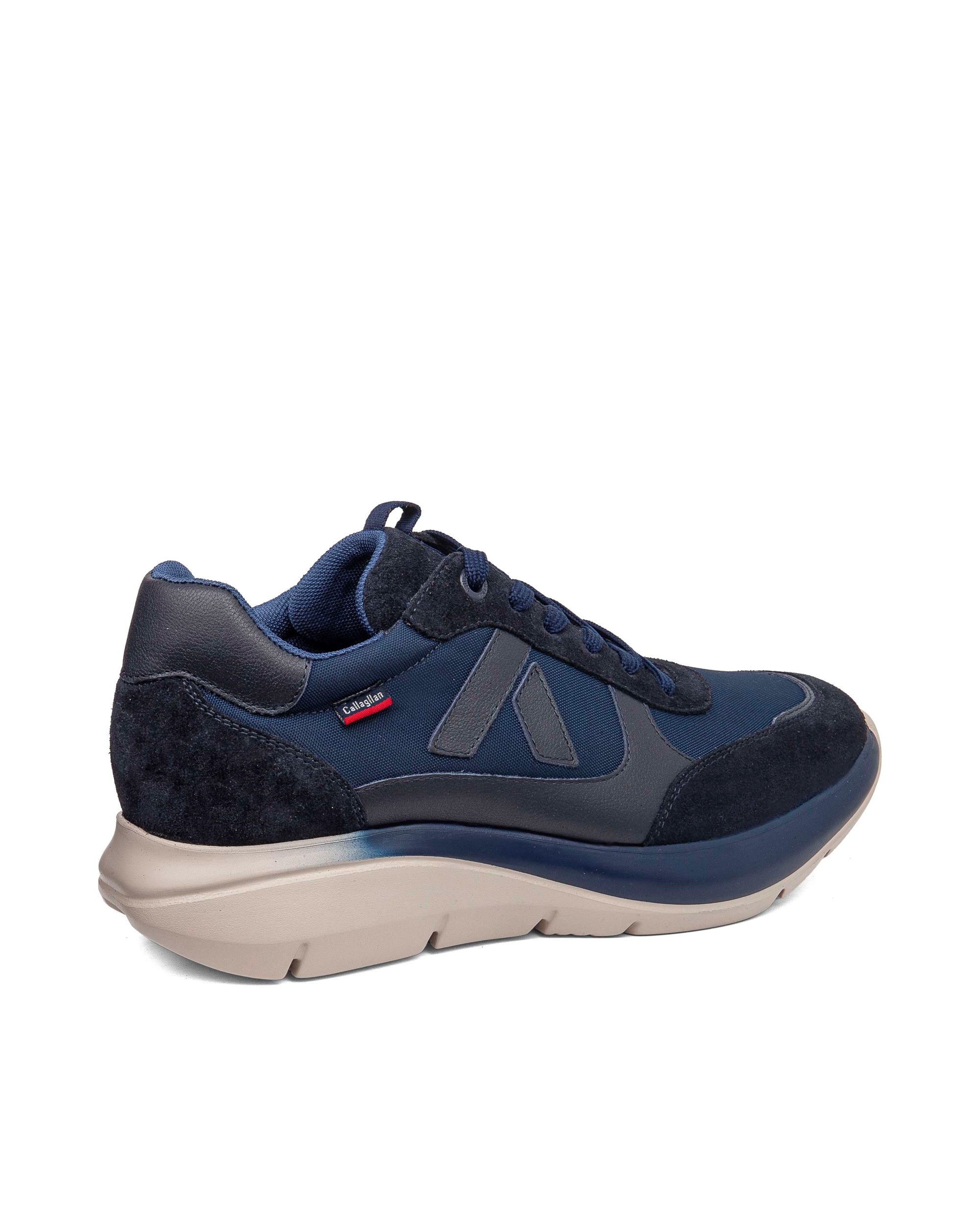 Zapatillas de piel de hombre algoritmo con sistema adaptación - Callaghan - Azul Azul-2