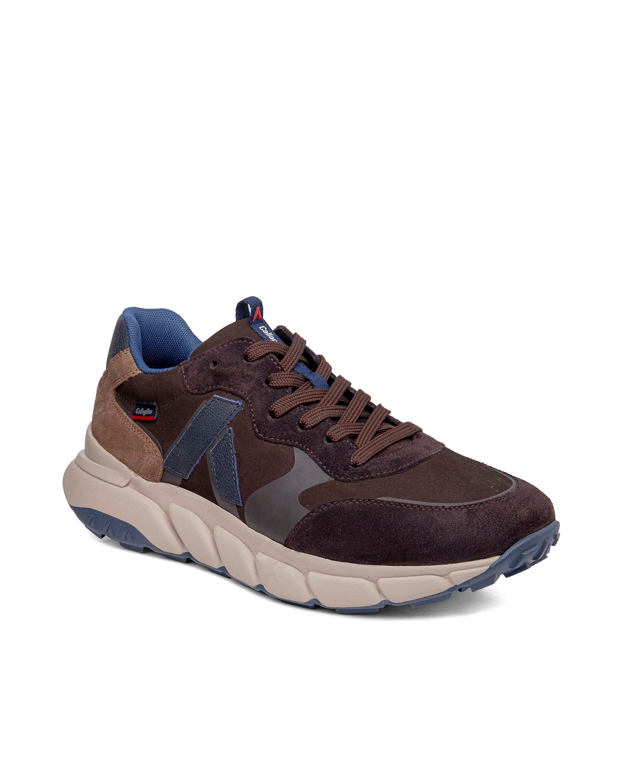 Náuticos de piel de hombre con cordones con sistema adaptación - Callaghan - Marrón Marrón-3