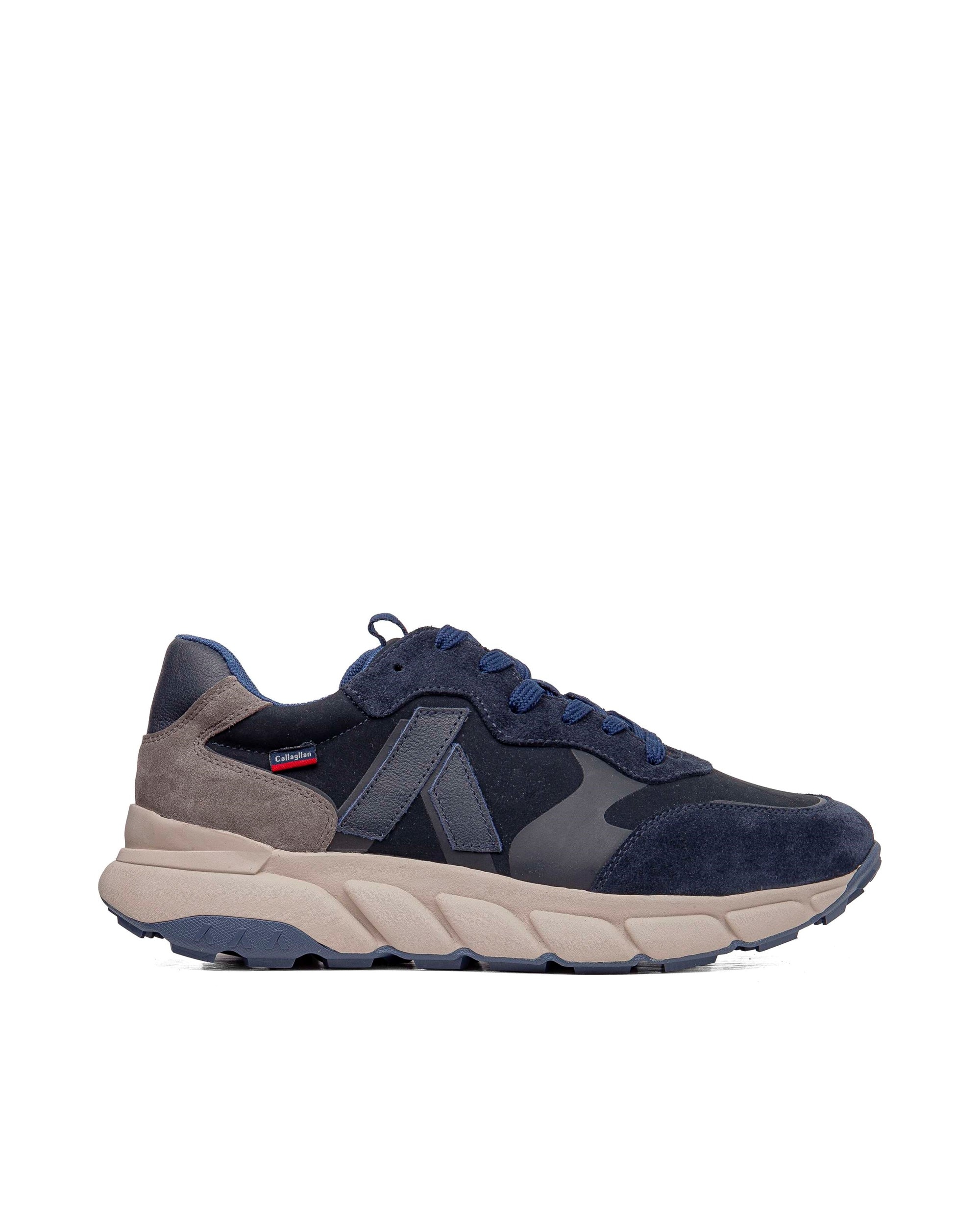 Imagen 0 de Náuticos de piel de hombre con cordones con sistema adaptación Azul