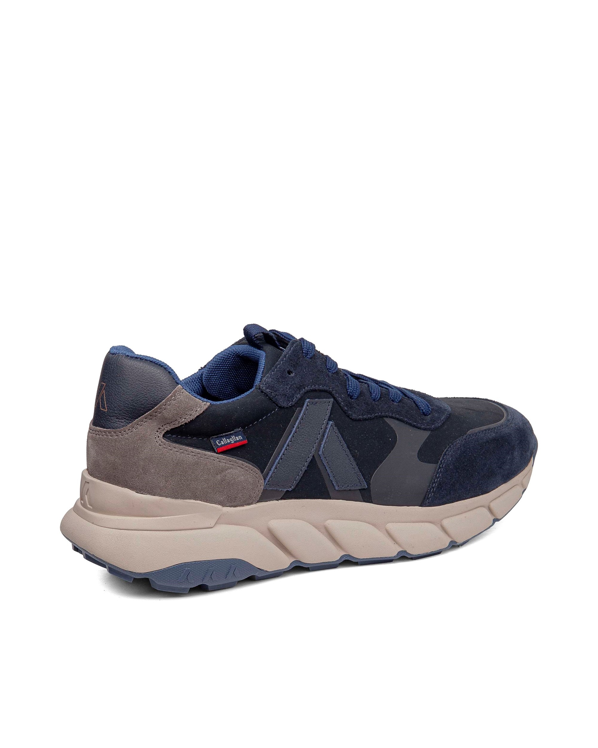Náuticos de piel de hombre con cordones con sistema adaptación - Callaghan - Azul Azul-2