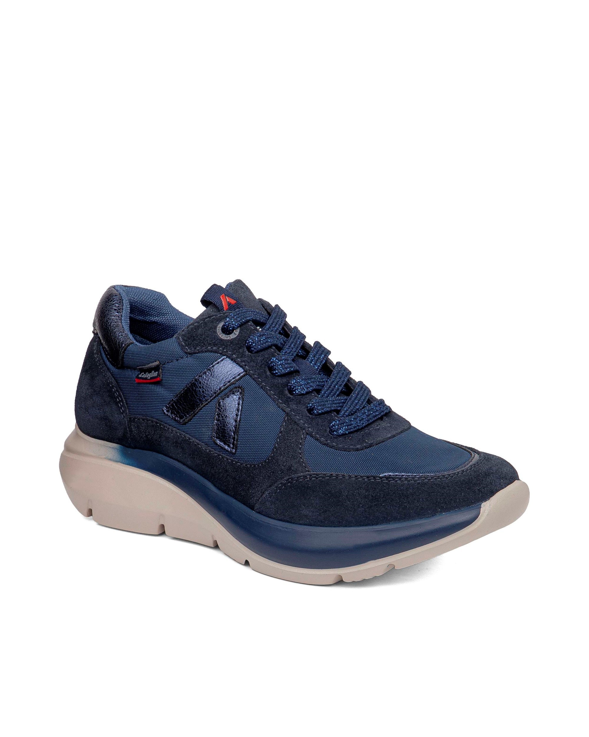 Zapatillas de serraje de mujer algoritmo con sistema adaptación - Callaghan - Azul Azul-3