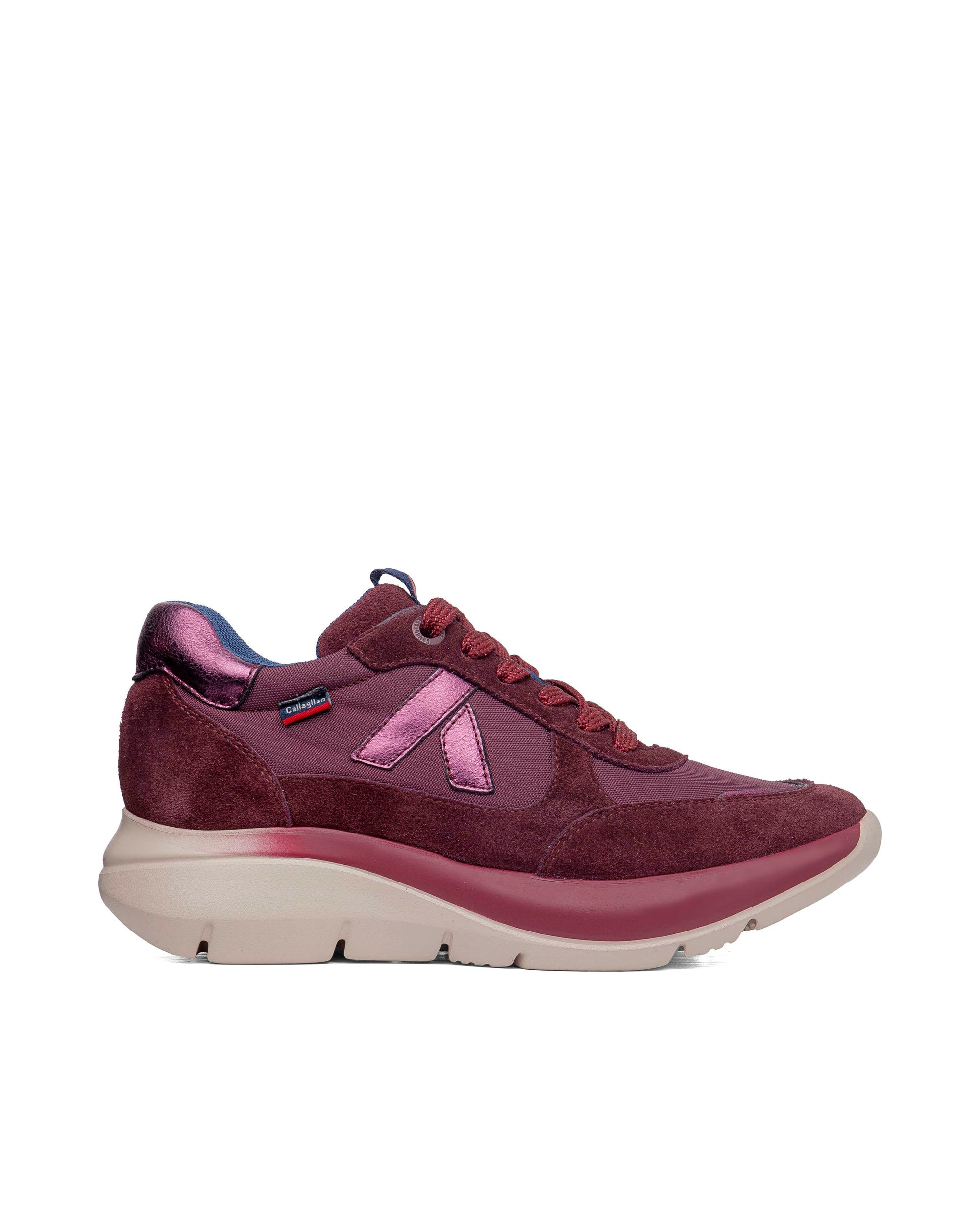 Imagen 0 de Zapatillas de serraje de mujer algoritmo con sistema adaptación Burdeos