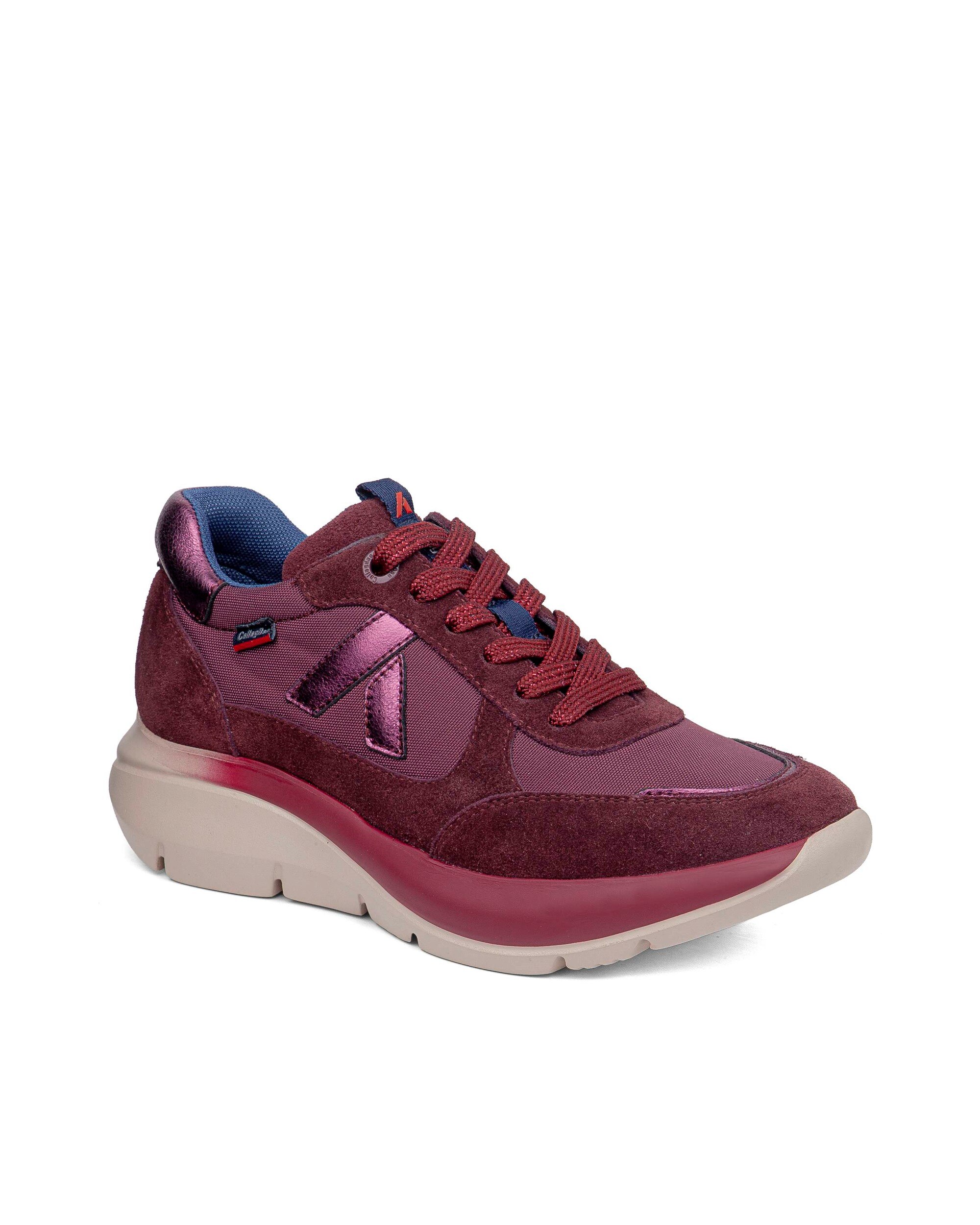 Zapatillas de serraje de mujer algoritmo con sistema adaptación - Callaghan - Burdeos Burdeos-3
