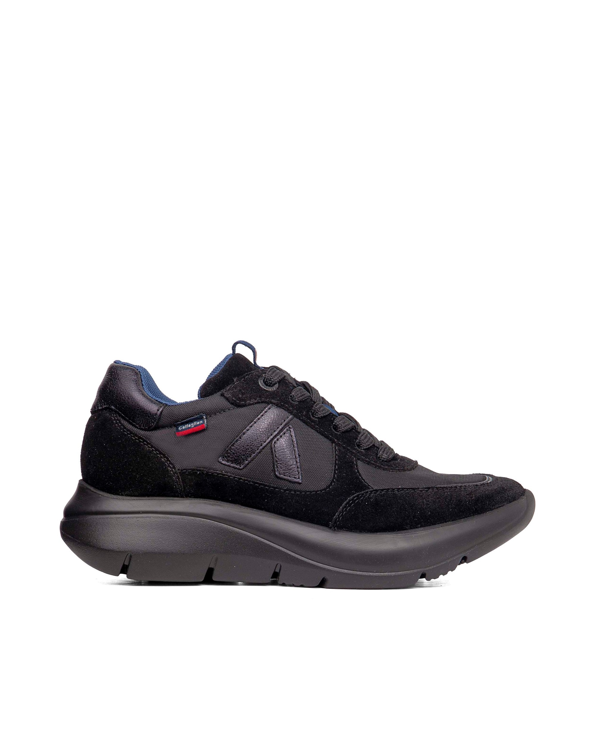 Zapatillas de serraje de mujer algoritmo con sistema adaptación - Callaghan - Negro Negro-1