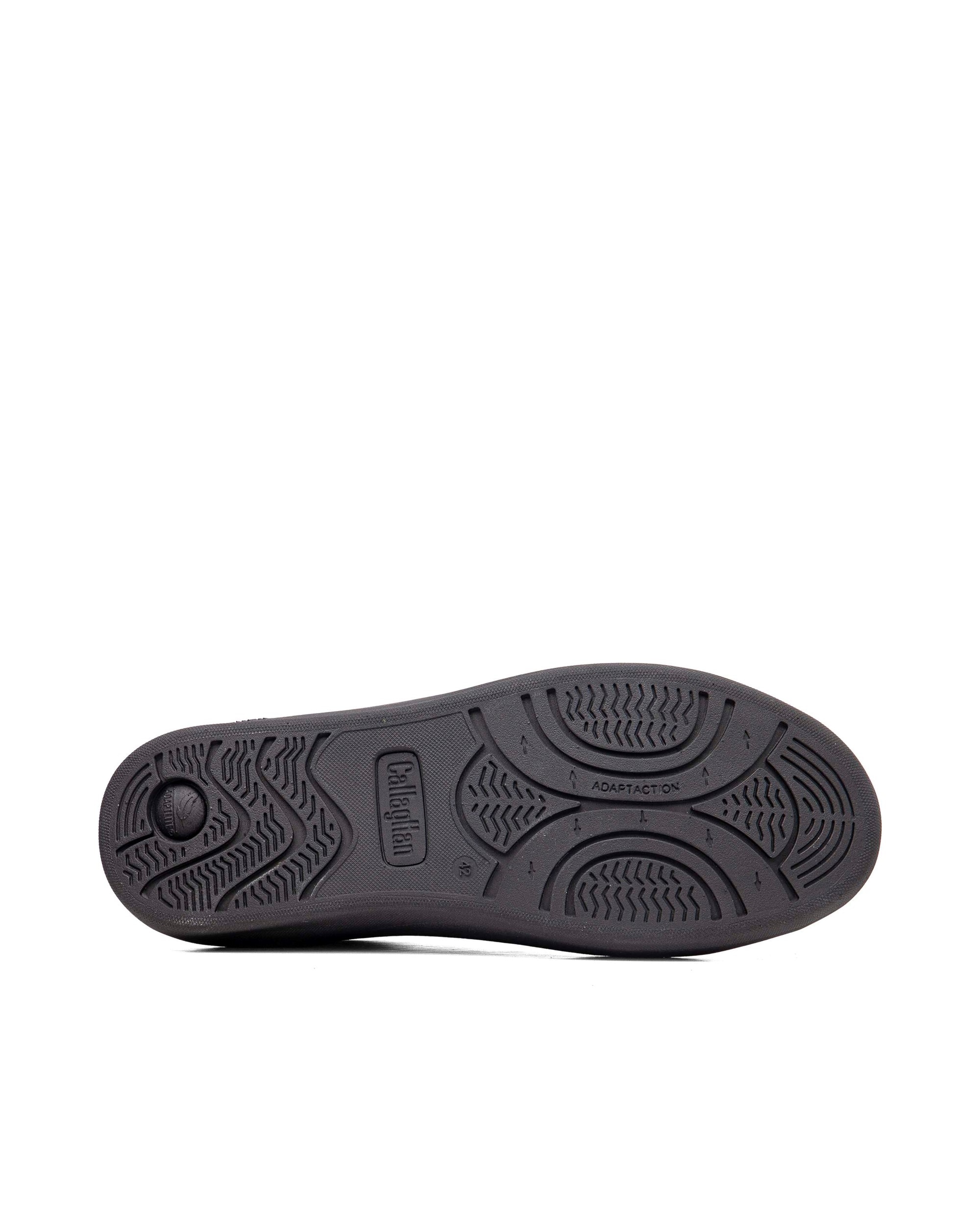 Deportivo de cordones de hombre de piel - Callaghan - Negro Negro-4