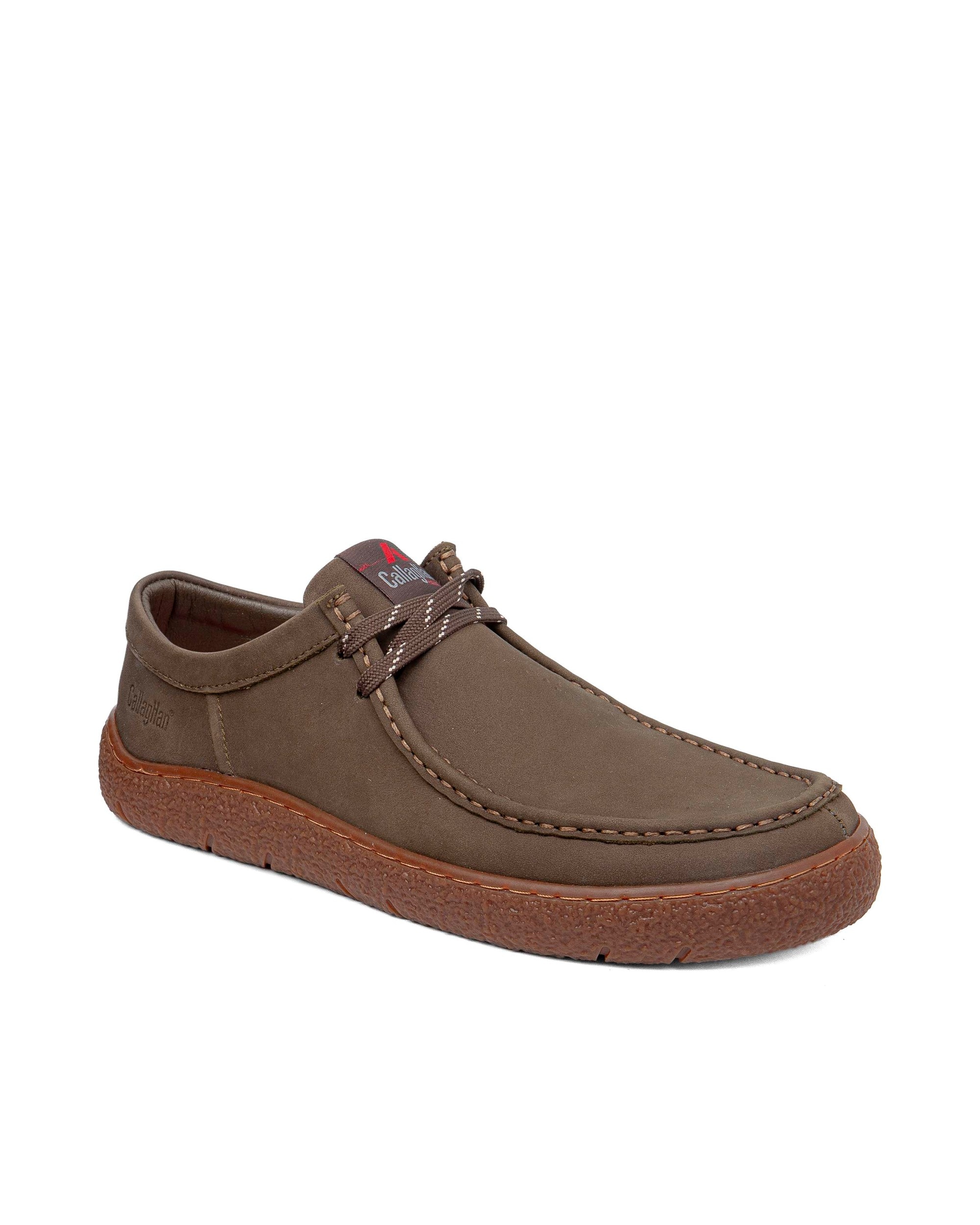 Zapatillas de serraje de hombre barefoot con sistema adaptación - Callaghan - Kaki Kaki-3