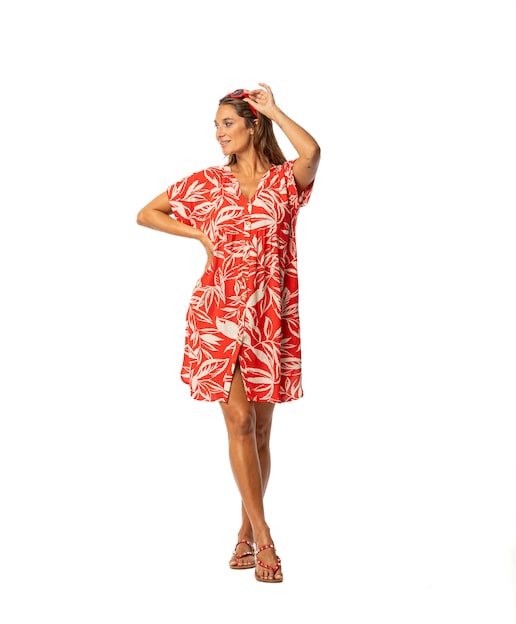 Imagen 0 de Vestido de playa abierto de manga corta