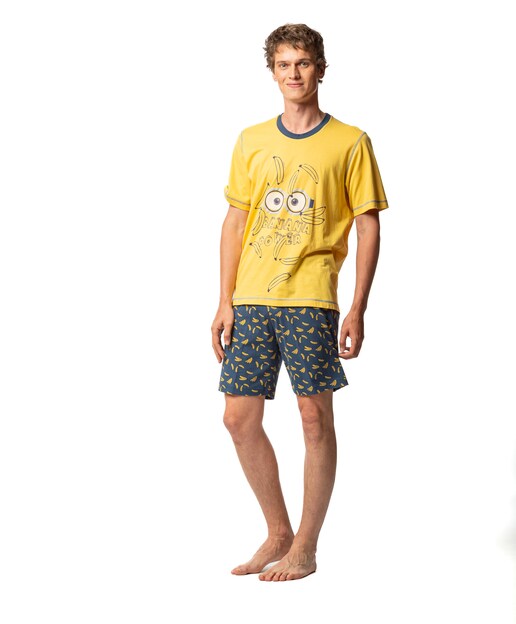 Imagen 0 de Pijama corto de hombre de punto estampado