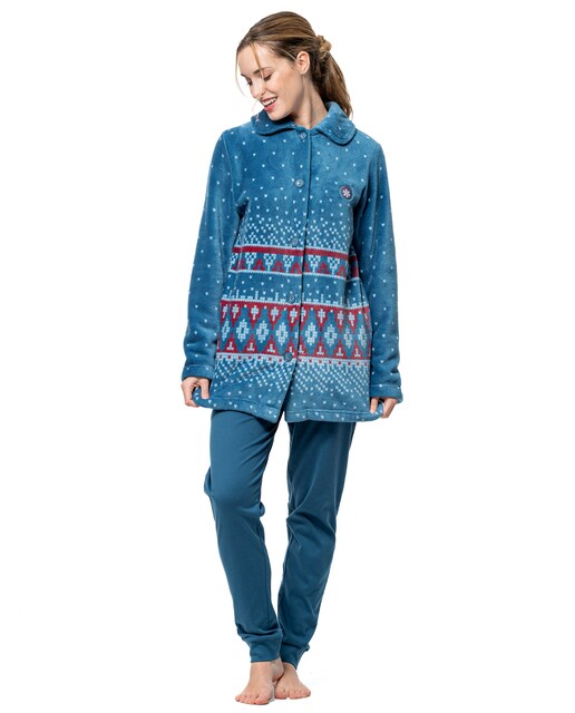 Imagen 0 de Chaqueta de mujer tejido coral estampado invierno