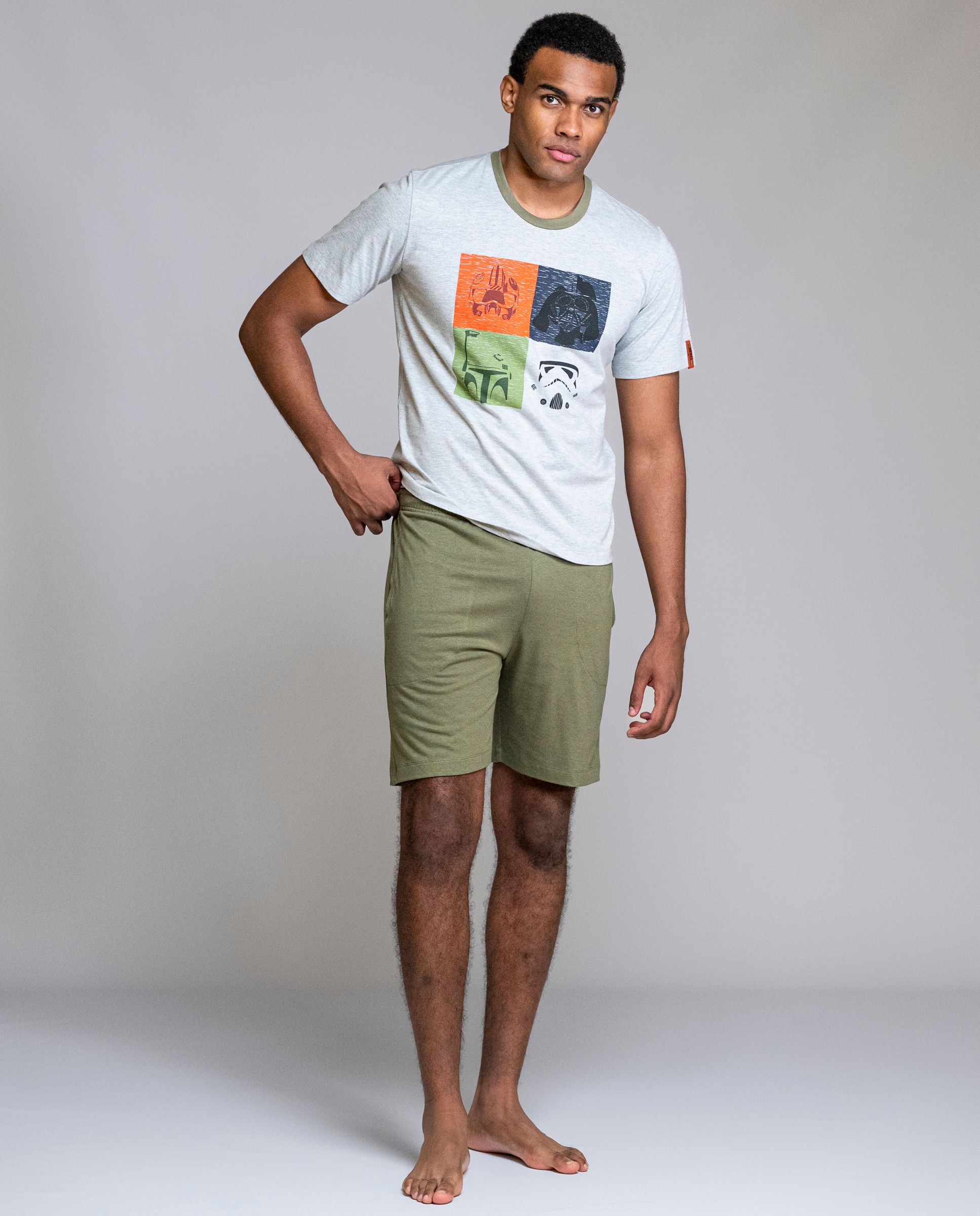 Imagen 0 de Pijama de hombre estampado star wars Verde oscuro