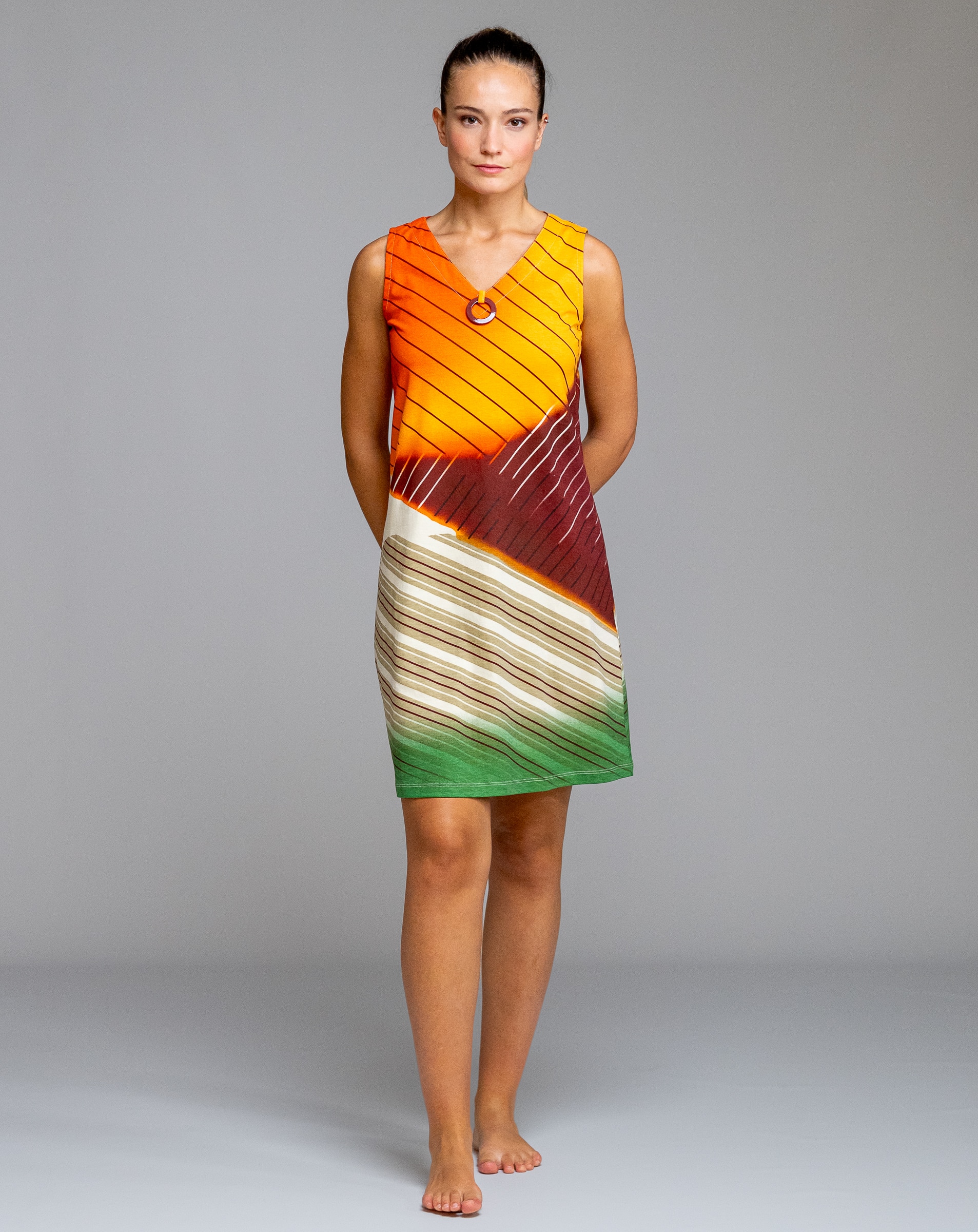 Egatex - Vestido de playa sin mangas.