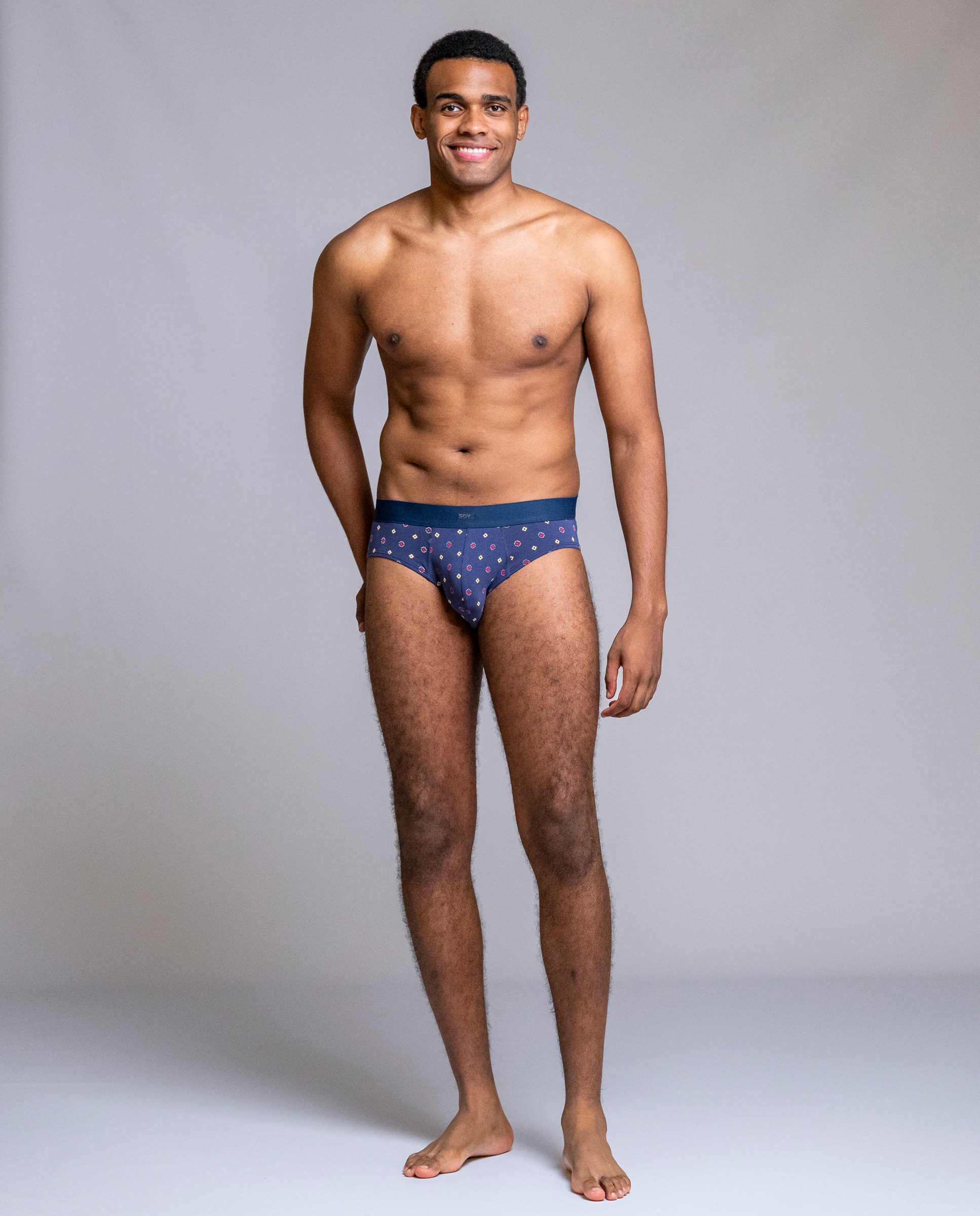 Imagen 0 de Pack de 3 slips de hombre estampado corbatero Azul marino / Rosa