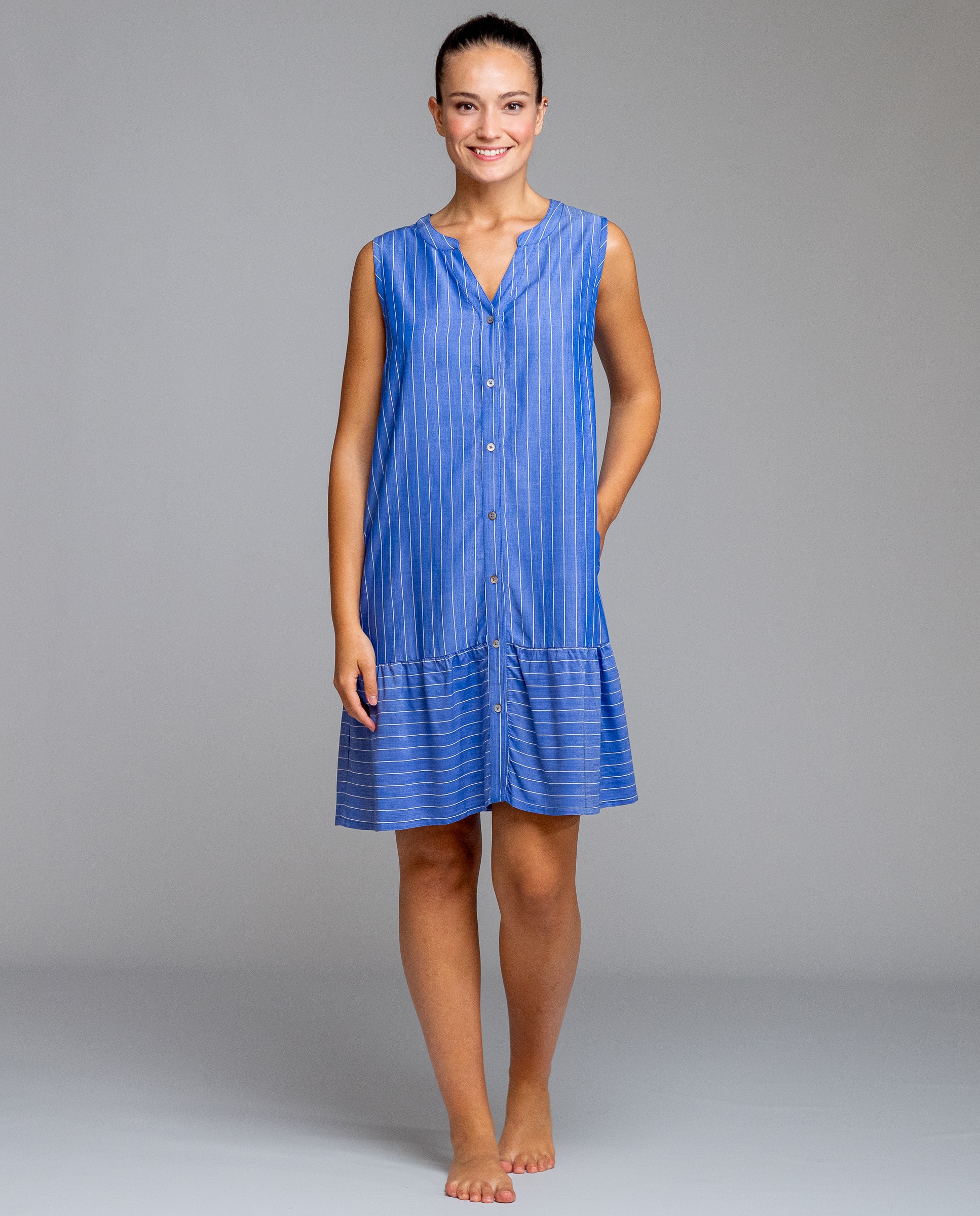 Egatex - Vestido de playa mujer sin manga.
