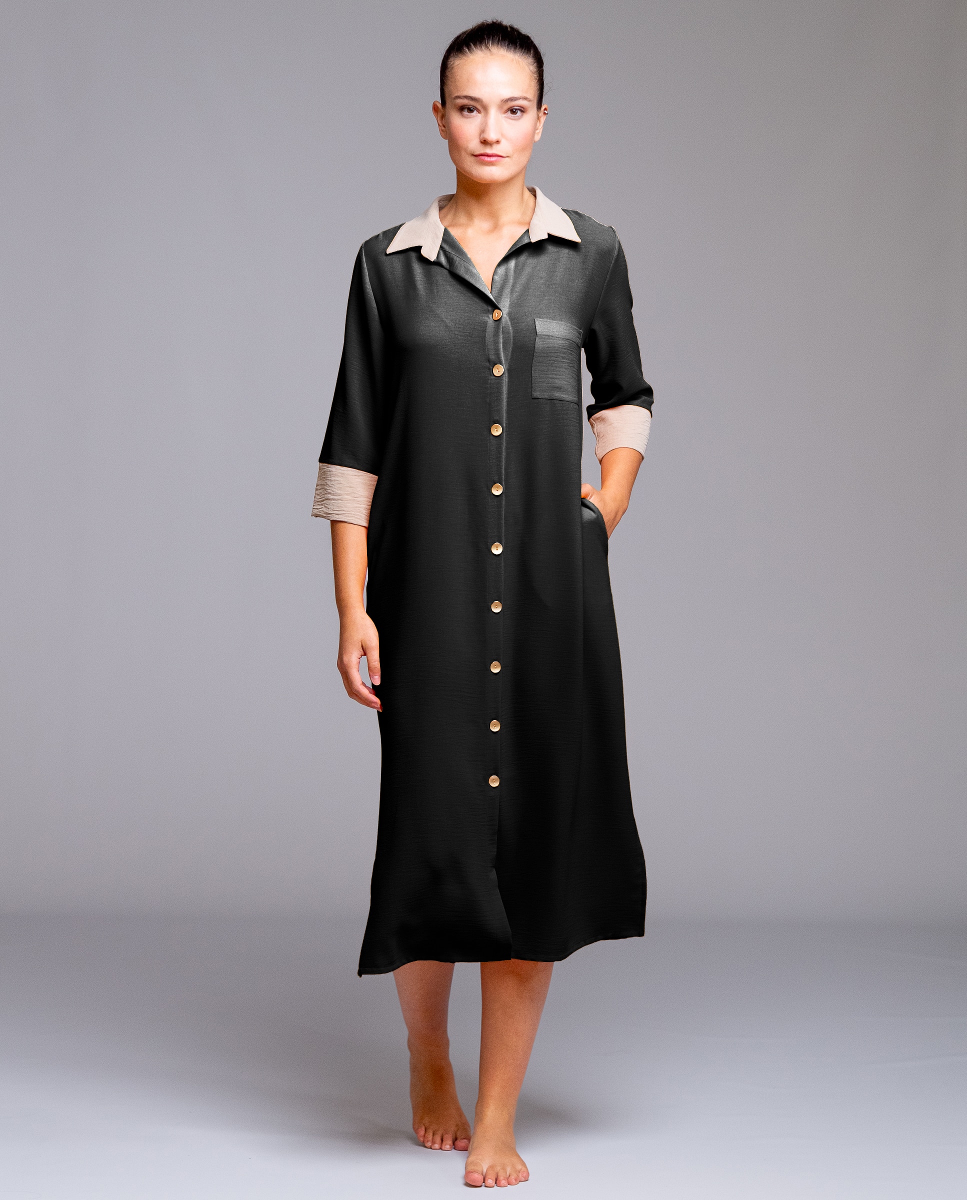 Egatex - Vestido de playa largo.