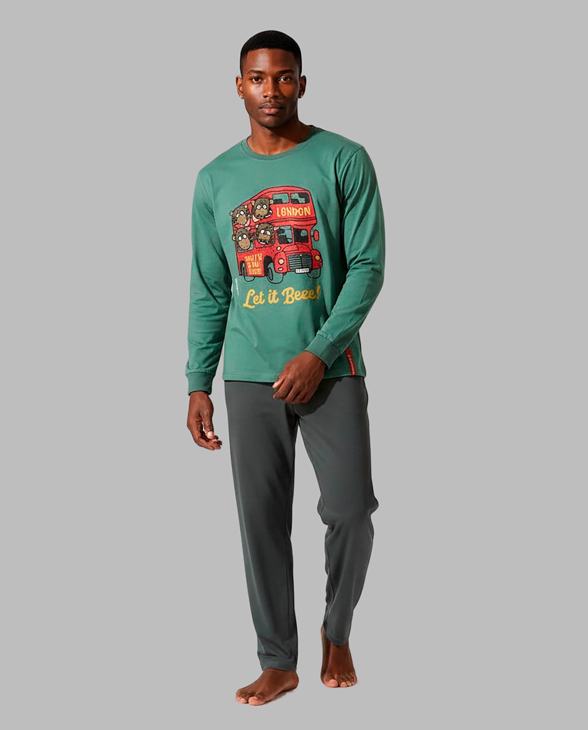 Imagen 1 de Pijama de hombre linea kukuxumusu Verde