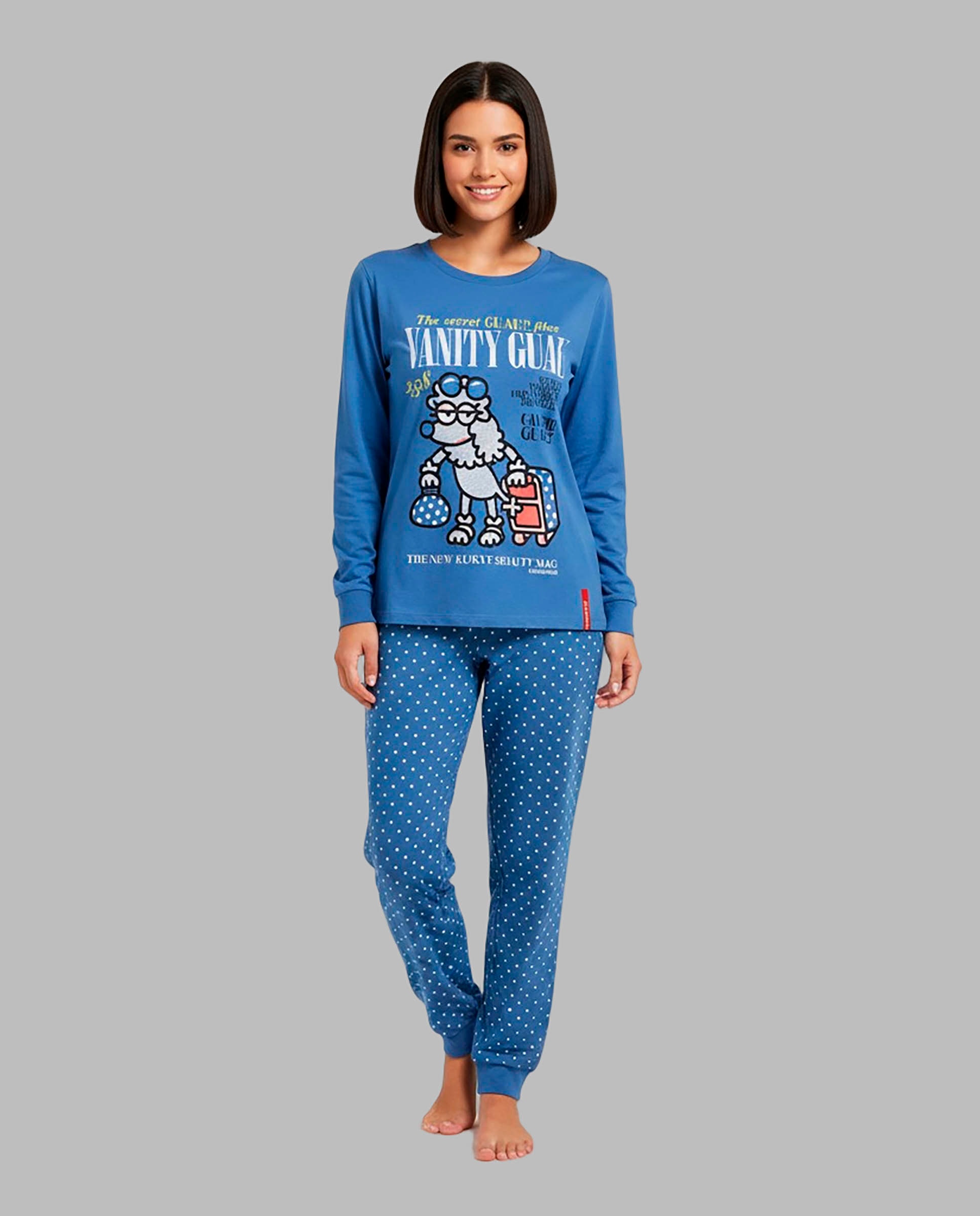 Pijama de mujer single jersey - Señoretta - Azul Azul-1