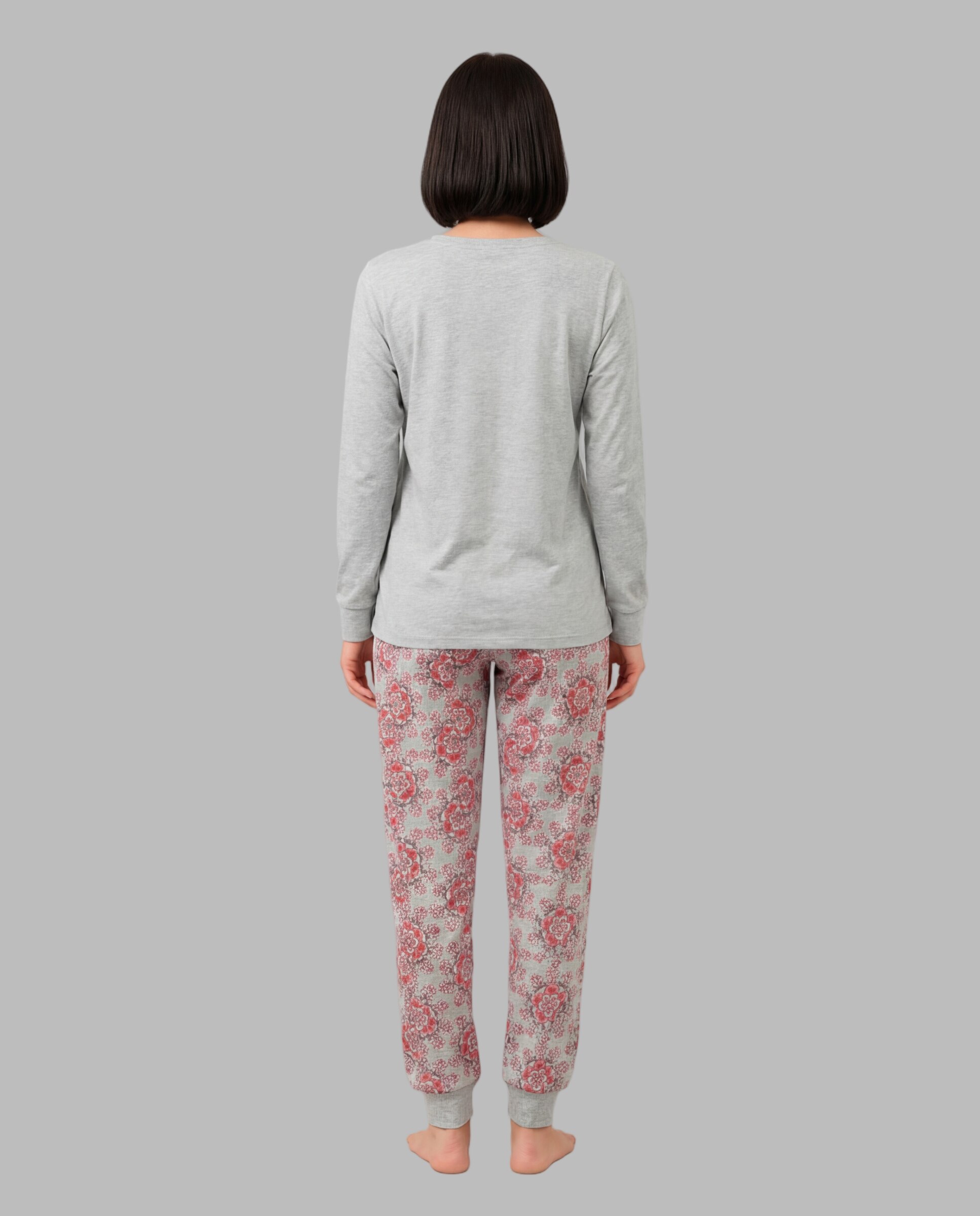 Pijama de mujer single jersey - Señoretta - Gris Gris-2