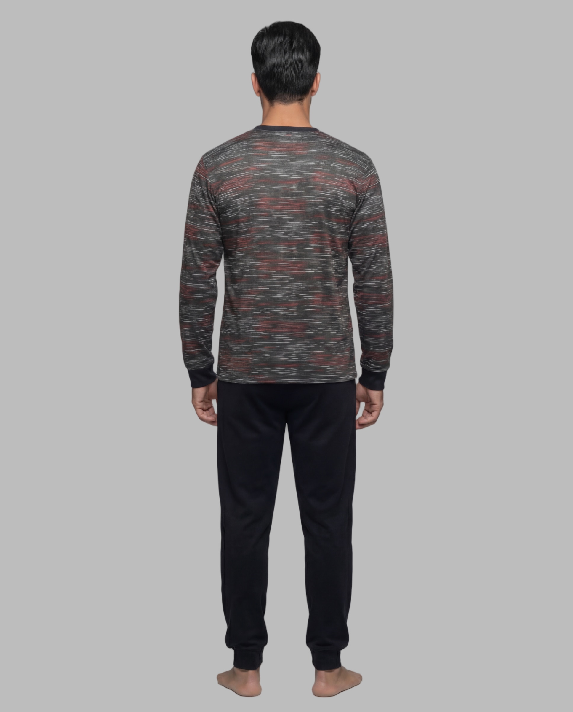 Imagen 2 de Pijama de hombre tundosado efecto punto - SOY - Gris Gris