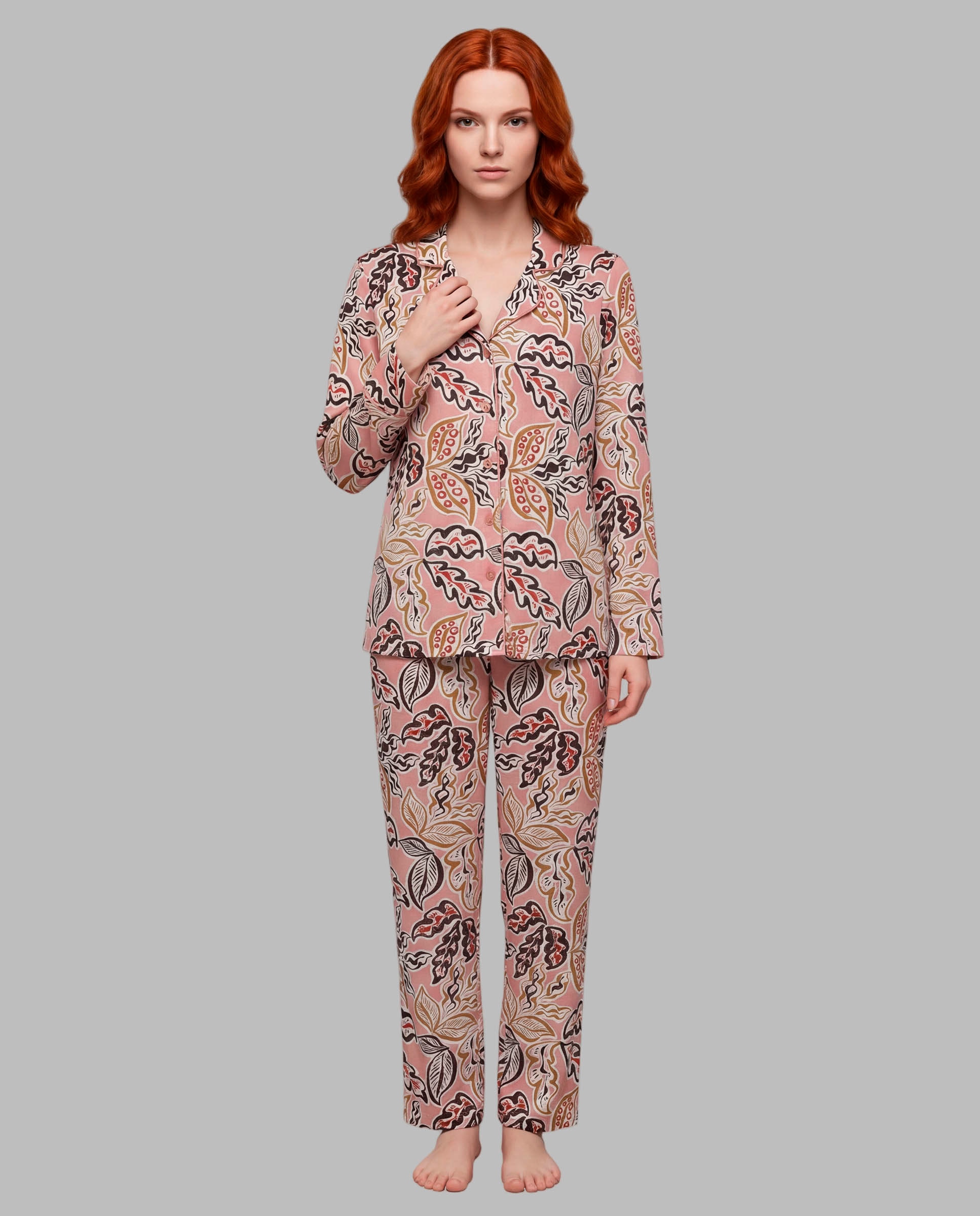 Pijama de mujer modal abierto - Señoretta - Multicolor Multicolor-1